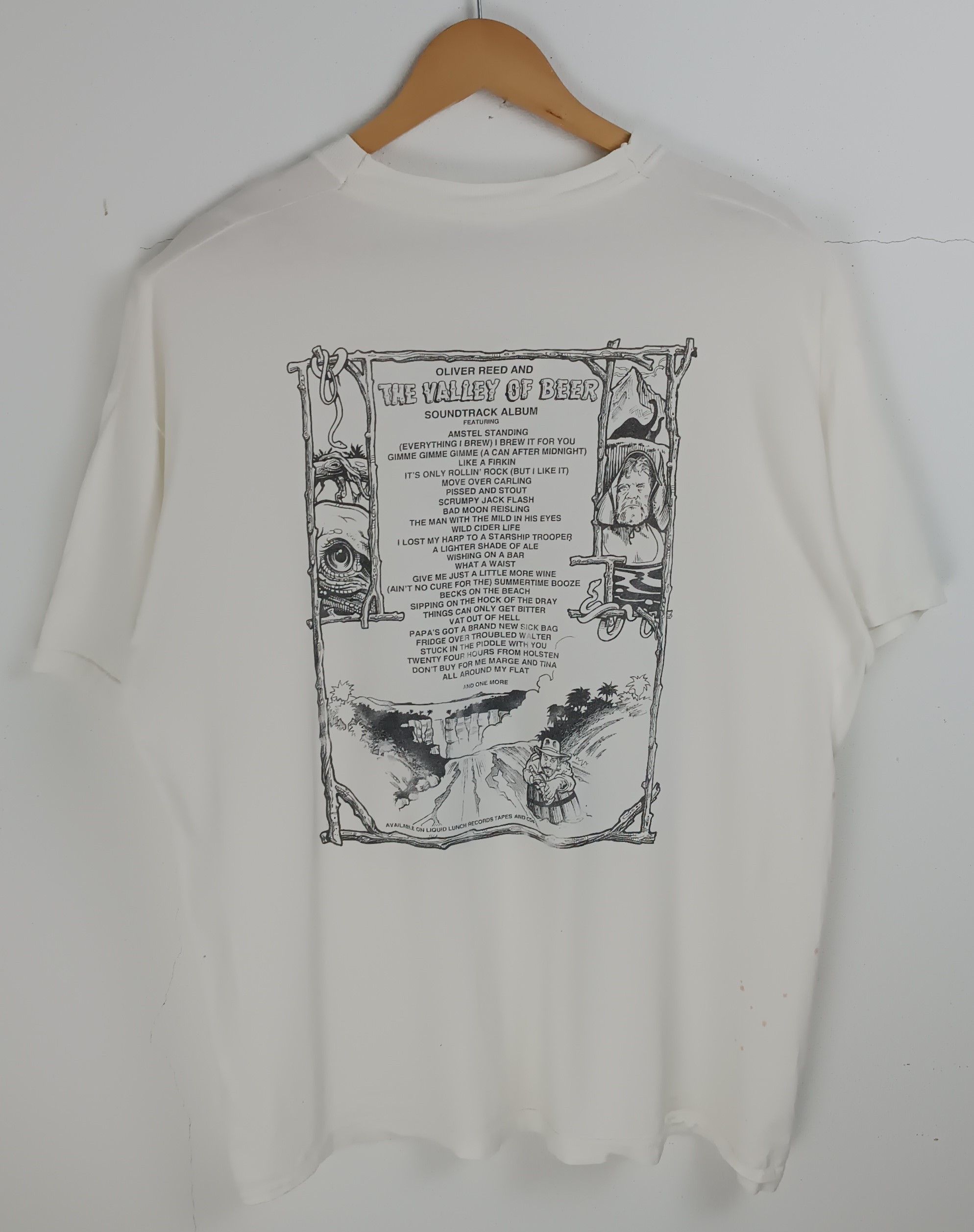 Vintage VINTAGE 90'S OLIVER REED AND THE VALLEY OF BEER HUMOR ADULT Size US XL / EU 56 / 4 - 4 Thumbnail