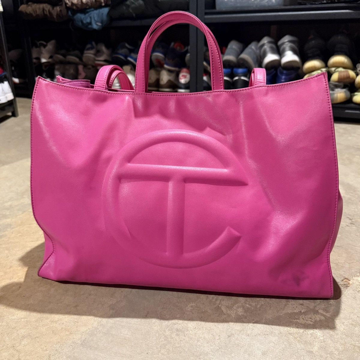 Telfar Telfar Shopping Tote Bag Azalea Pink Vegan Leather Large Size ONE SIZE - 2 Thumbnail