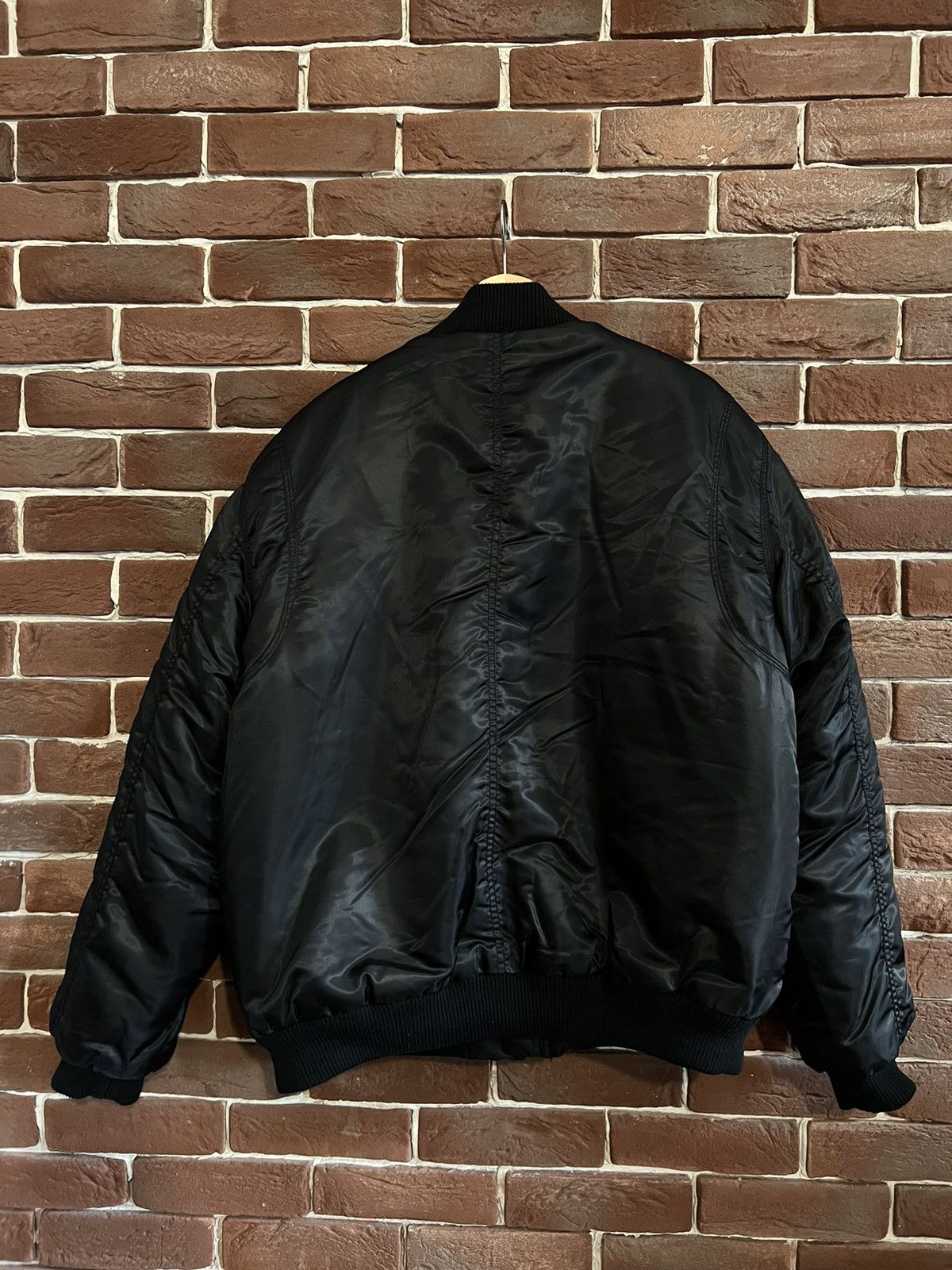 Vintage Ma1 Flyer Black Vintage XL Bomber Jacket BoxyFit Oversize Size US XL / EU 56 / 4 - 2 Thumbnail