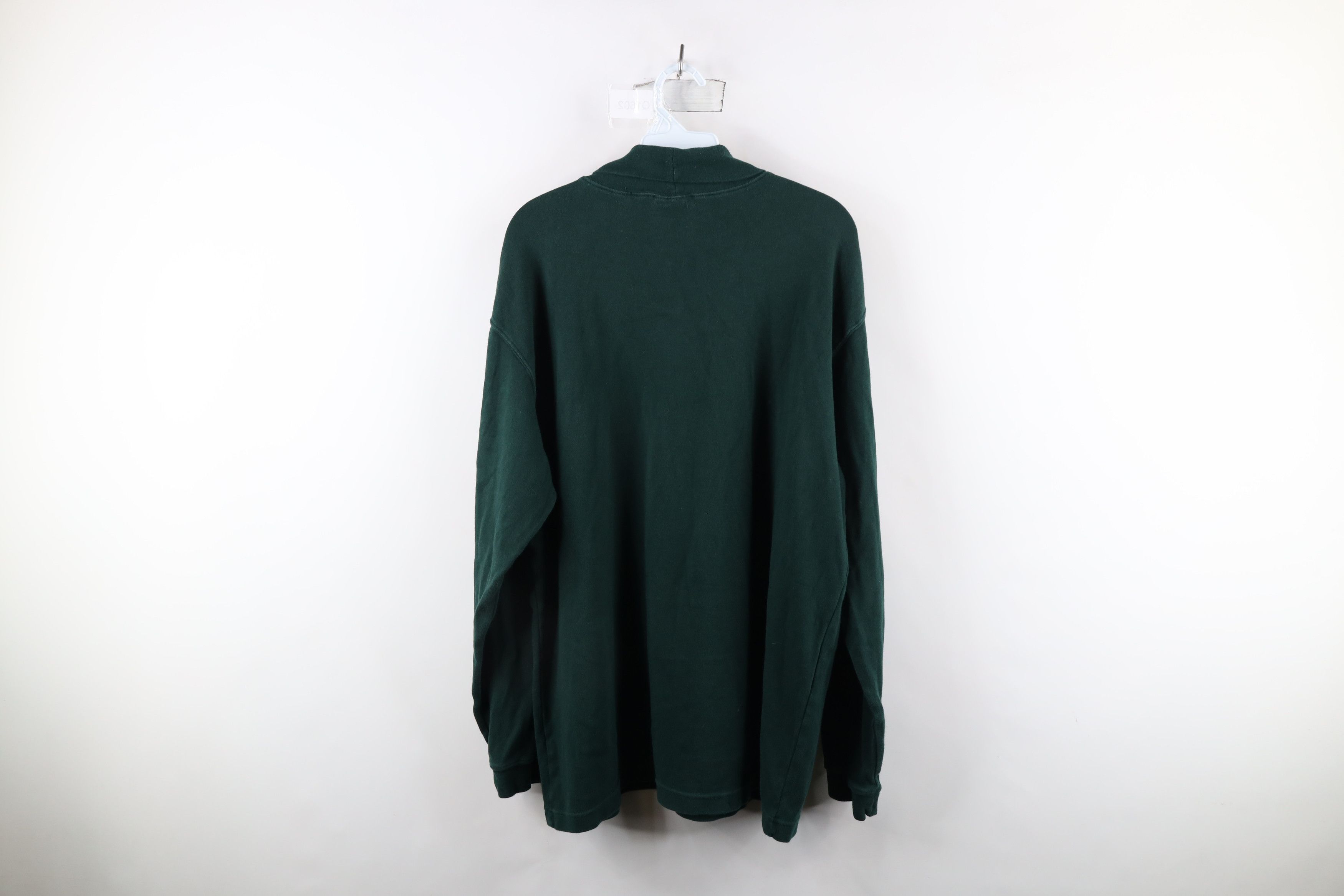 Vintage Vintage 90s Streetwear Heavyweight Turtleneck T-Shirt Green Size US XL / EU 56 / 4 - 7 Thumbnail