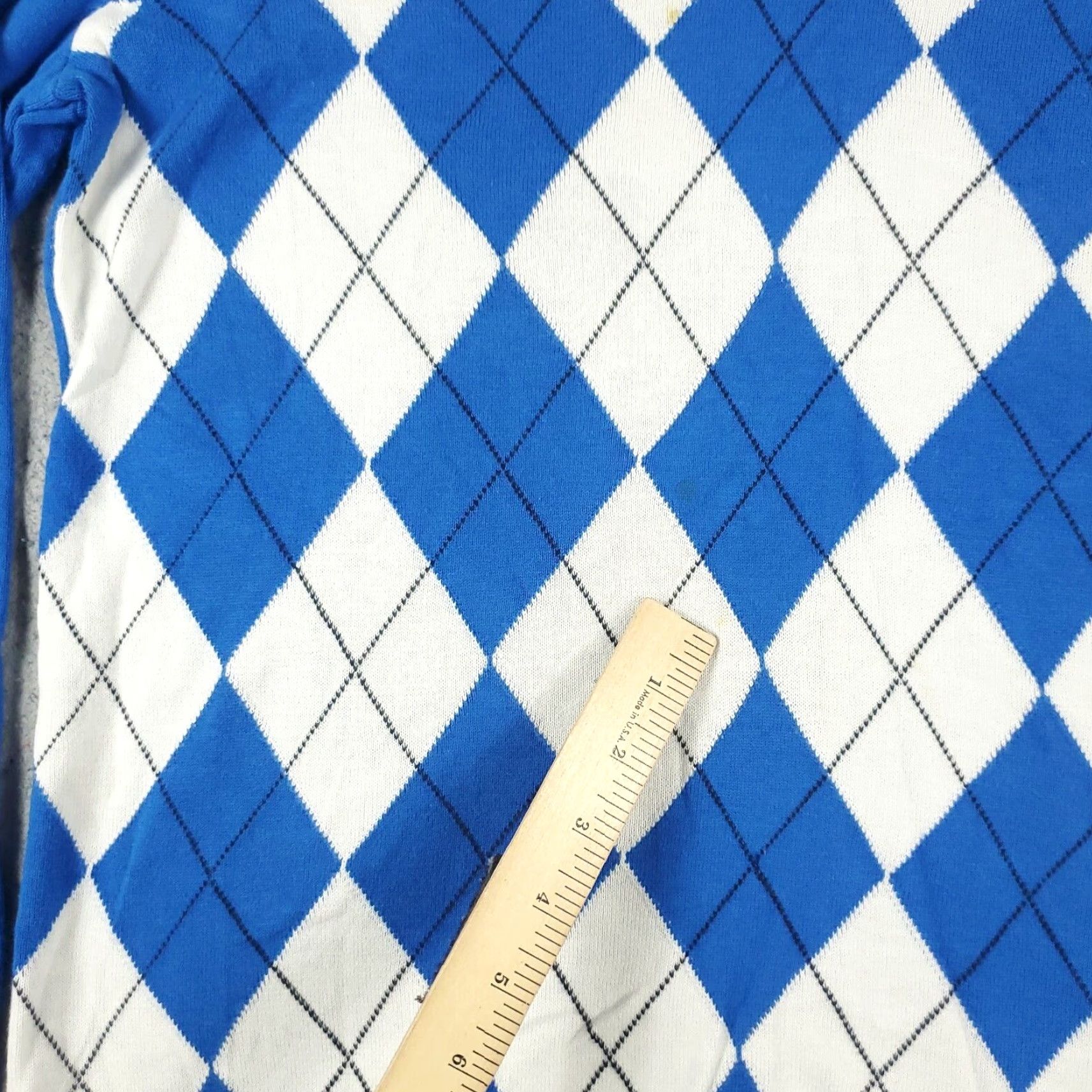 Tommy Hilfiger Tommy Hilfiger Argyle Sweater Womens Medium Blue Casual Pullover Size M / US 6-8 / IT 42-44 - 7 Thumbnail