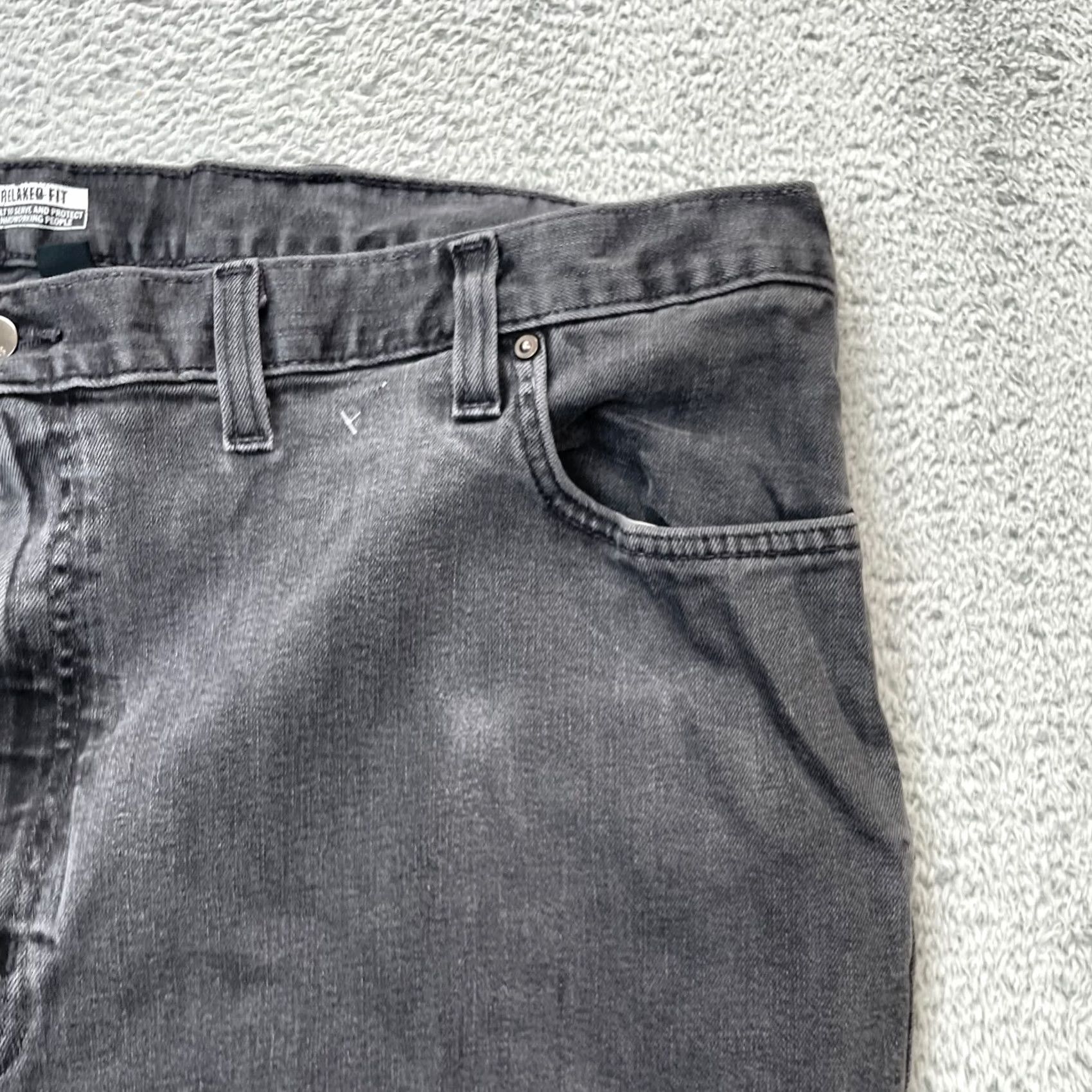Carhartt Carhartt Mens Jeans Gray Relaxed Straight Rugged Flex Stretch Denim Cotton 50x30 Size US 34 / EU 50 - 6 Thumbnail