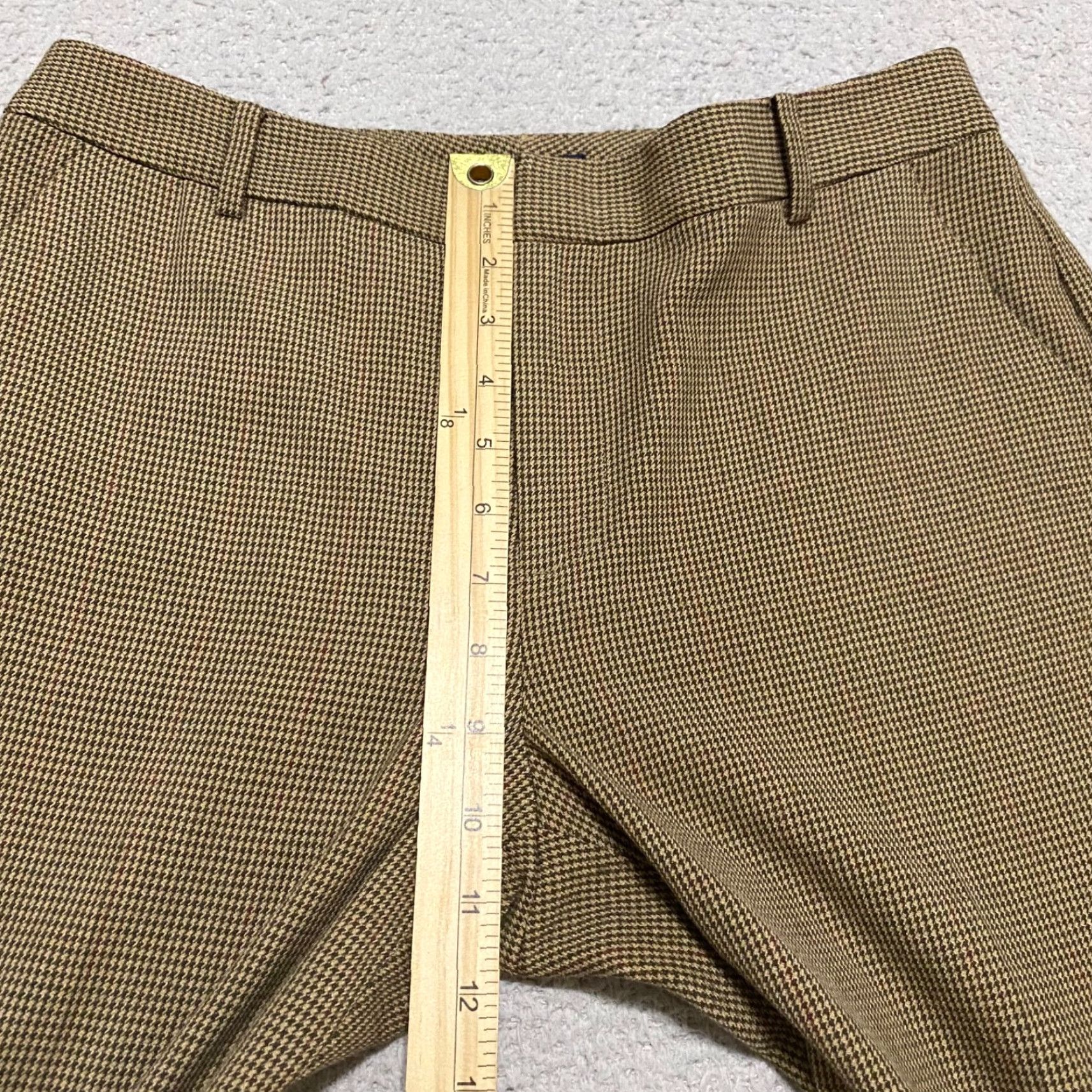 Chaps Chaps Womens Dress Pants Brown Plaid Houndstooth Wide-Leg Office Business 4 Size 27" / US 4 / IT 40 - 6 Thumbnail