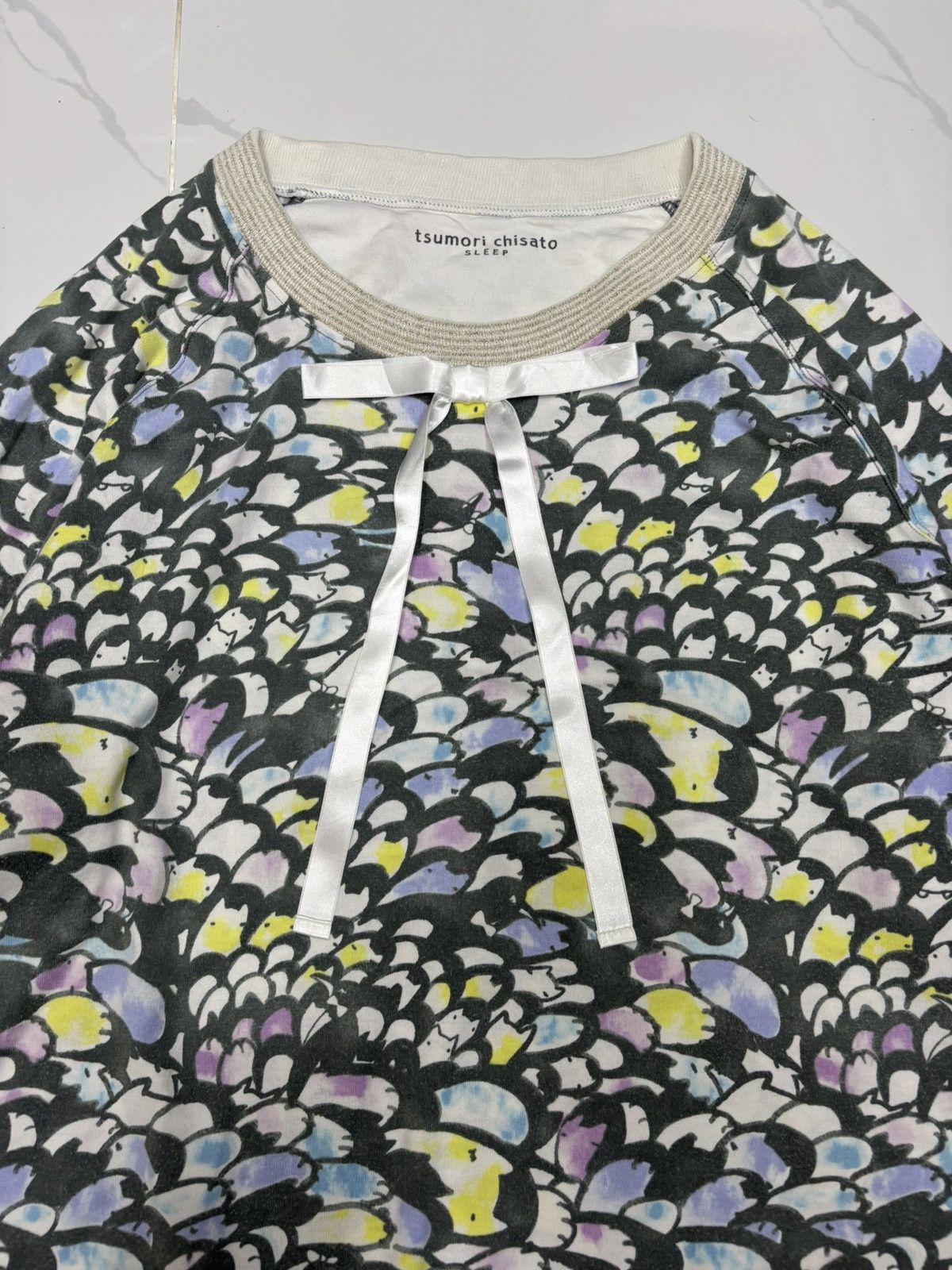 Tsumori Chisato 🔥TSUMORI CHISATO ARTISTIC PATTERN WITH RIBBON TIE DETAIL Size M / US 6-8 / IT 42-44 - 11 Thumbnail