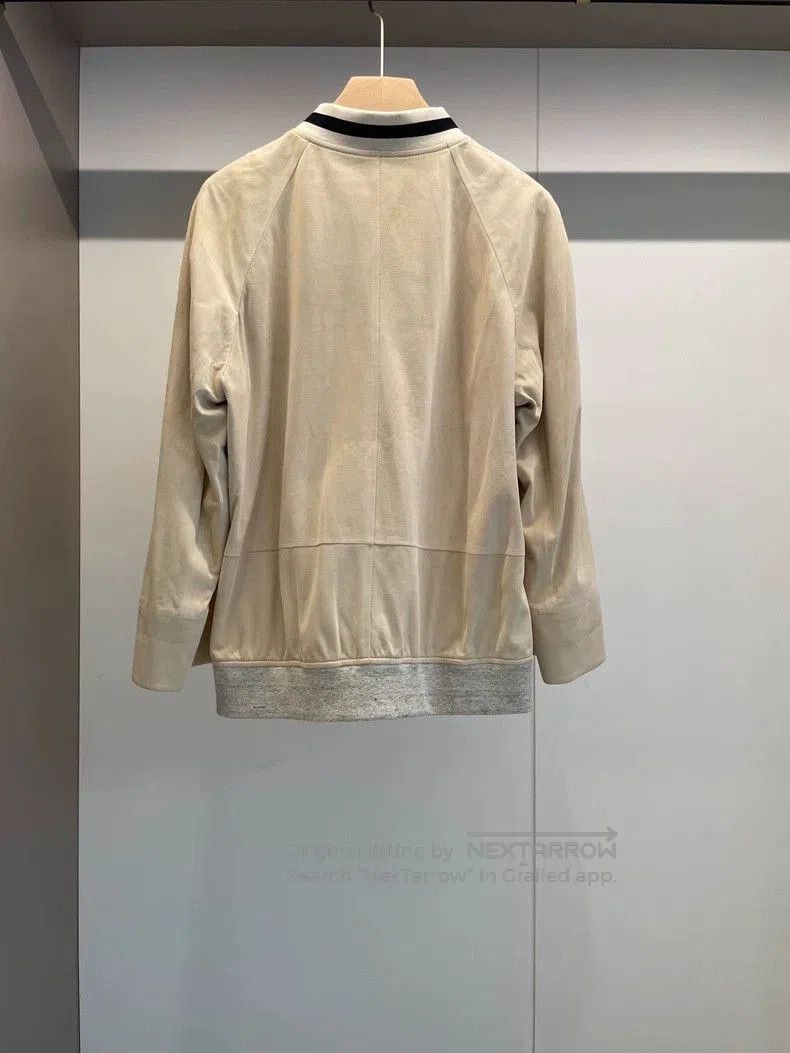 Brunello Cucinelli Brunello Cucinelli Beige Leather Jacket 46. Size US M / EU 48-50 / 2 - 2 Thumbnail