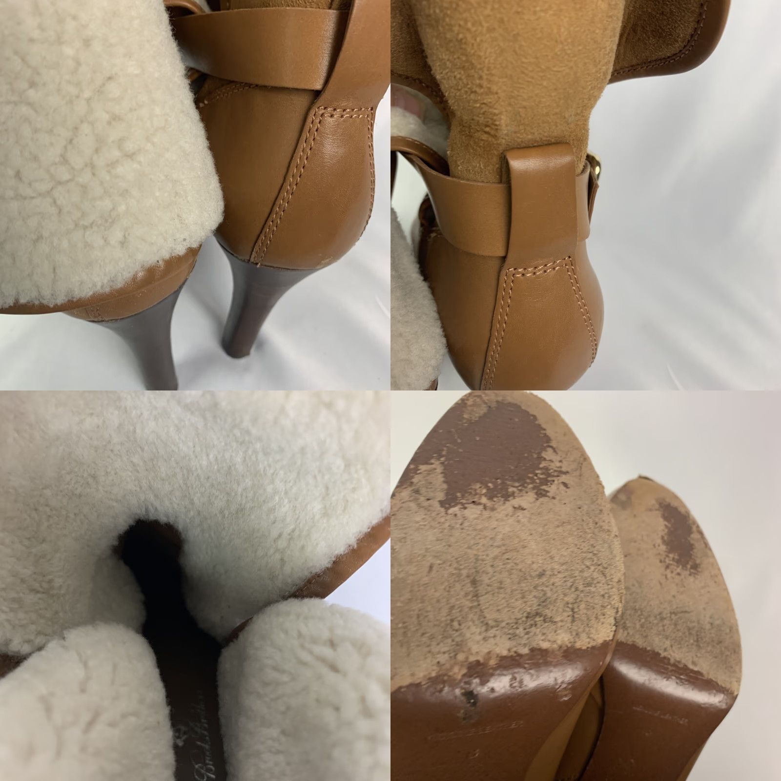 Brooks Brothers VINTAGE Brooks Brothers Women’s Bootie Brown Leather 4" Heeled Foldover Booties 8M Womens Boots Brown Leather 90s Size US 8 / IT 38 - 8 Thumbnail