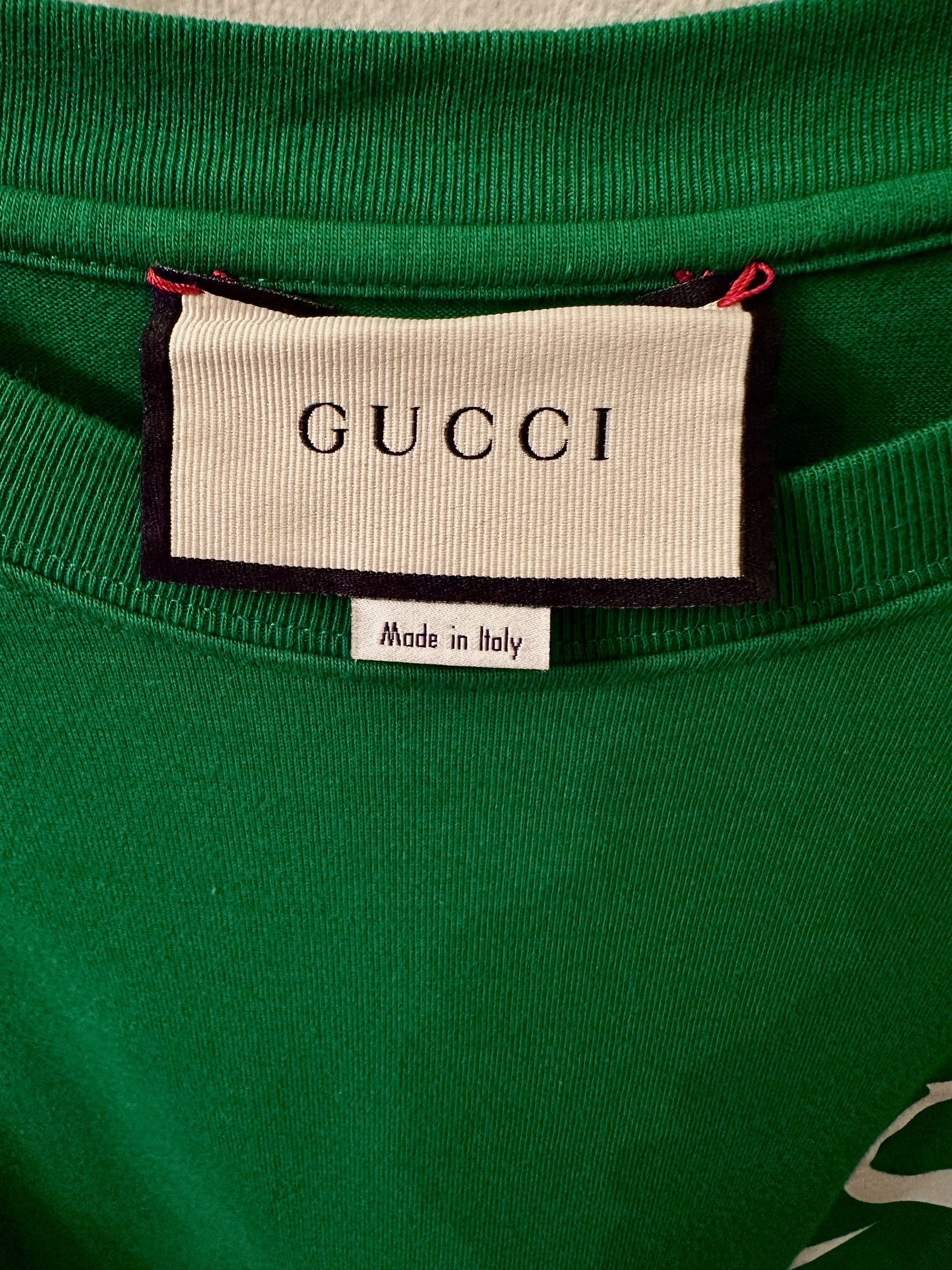 Gucci Gucci Oversized Green T-Shirt Size US L / EU 52-54 / 3 - 4 Thumbnail