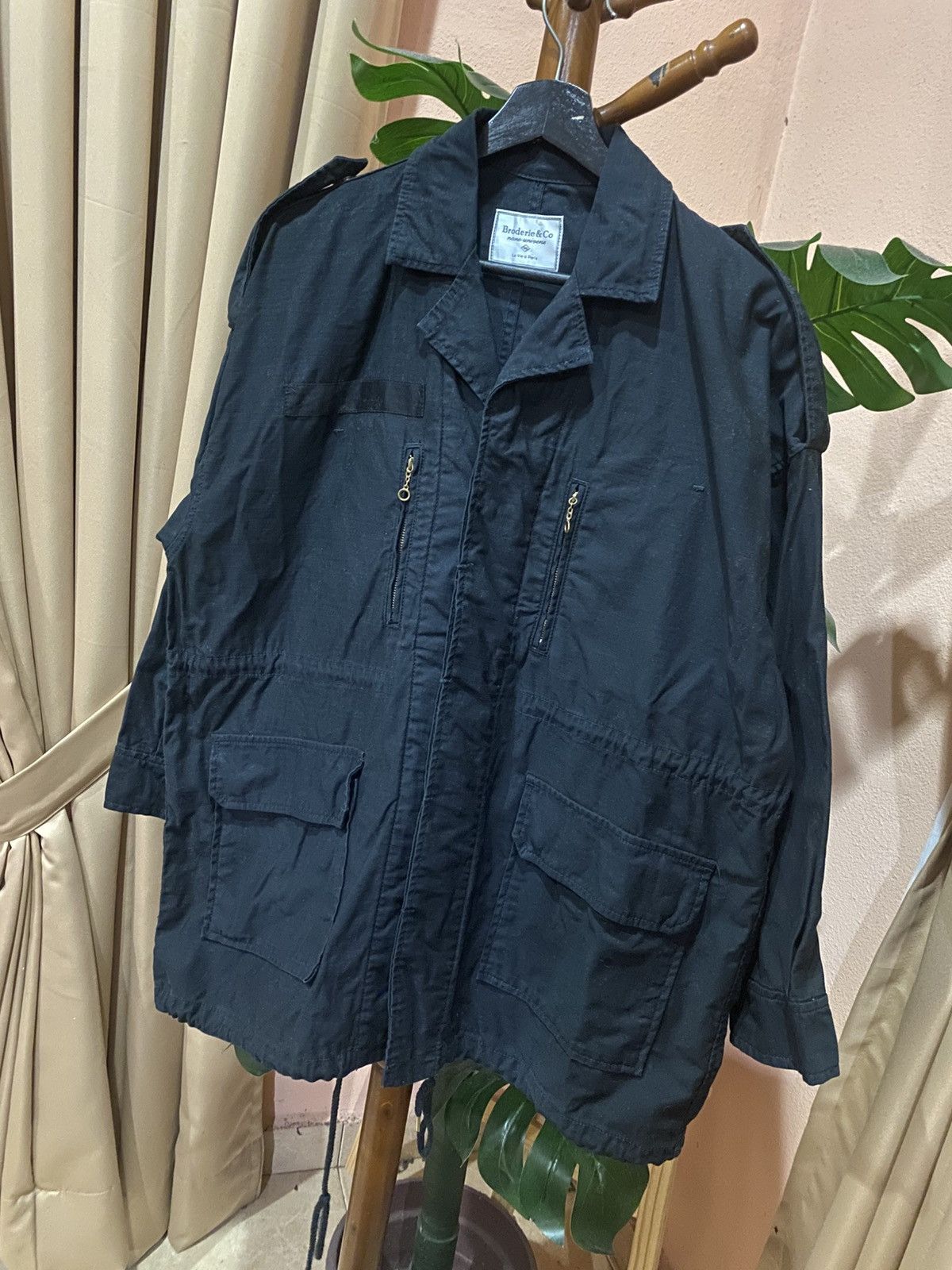 NANO universe Vintage Broderie & Co Nano Universe Military Jacket – Black Size US M / EU 48-50 / 2 - 2 Thumbnail