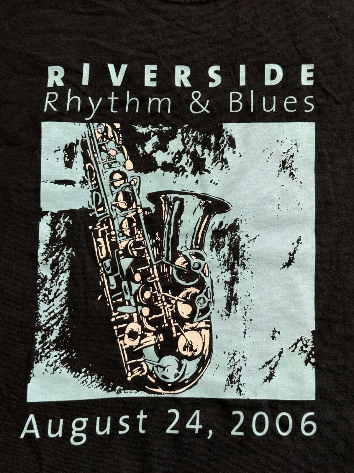 Designer Vintage Riverside Rhythm and Blues T-shirt 2006 Saxophone -L Size US L / EU 52-54 / 3 - 3 Thumbnail