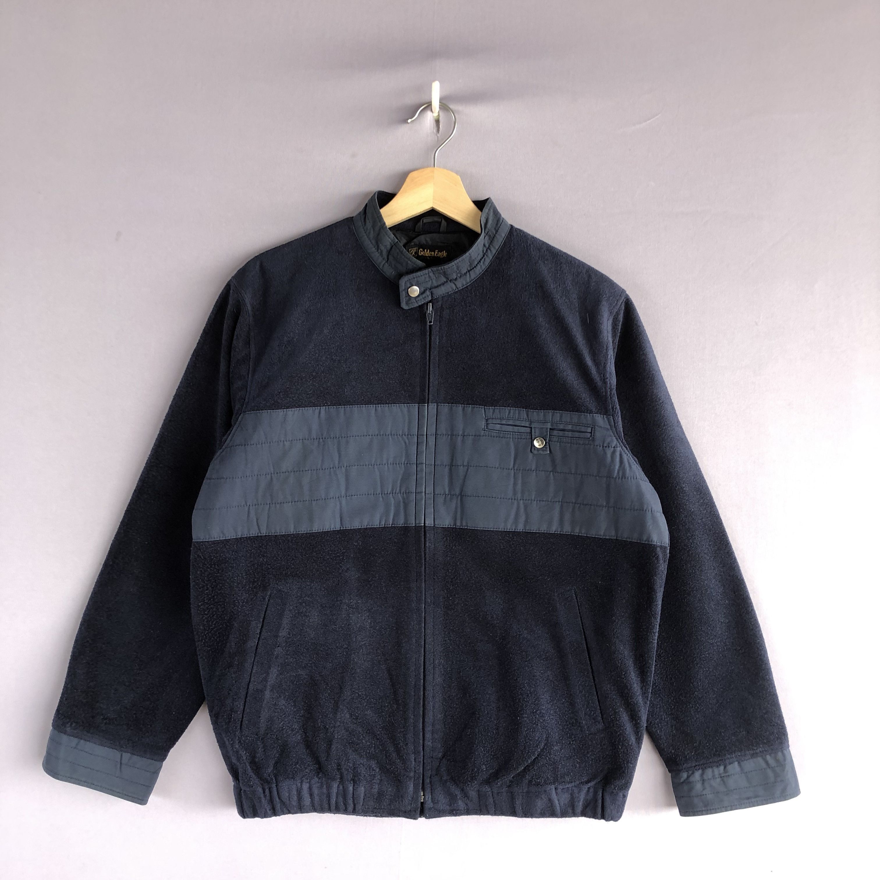 Japanese Brand × Vintage Vintage Golden Eagle Wool Zipper Jacket Motorcycle Jacket Size US S / EU 44-46 / 1 - 1 Thumbnail