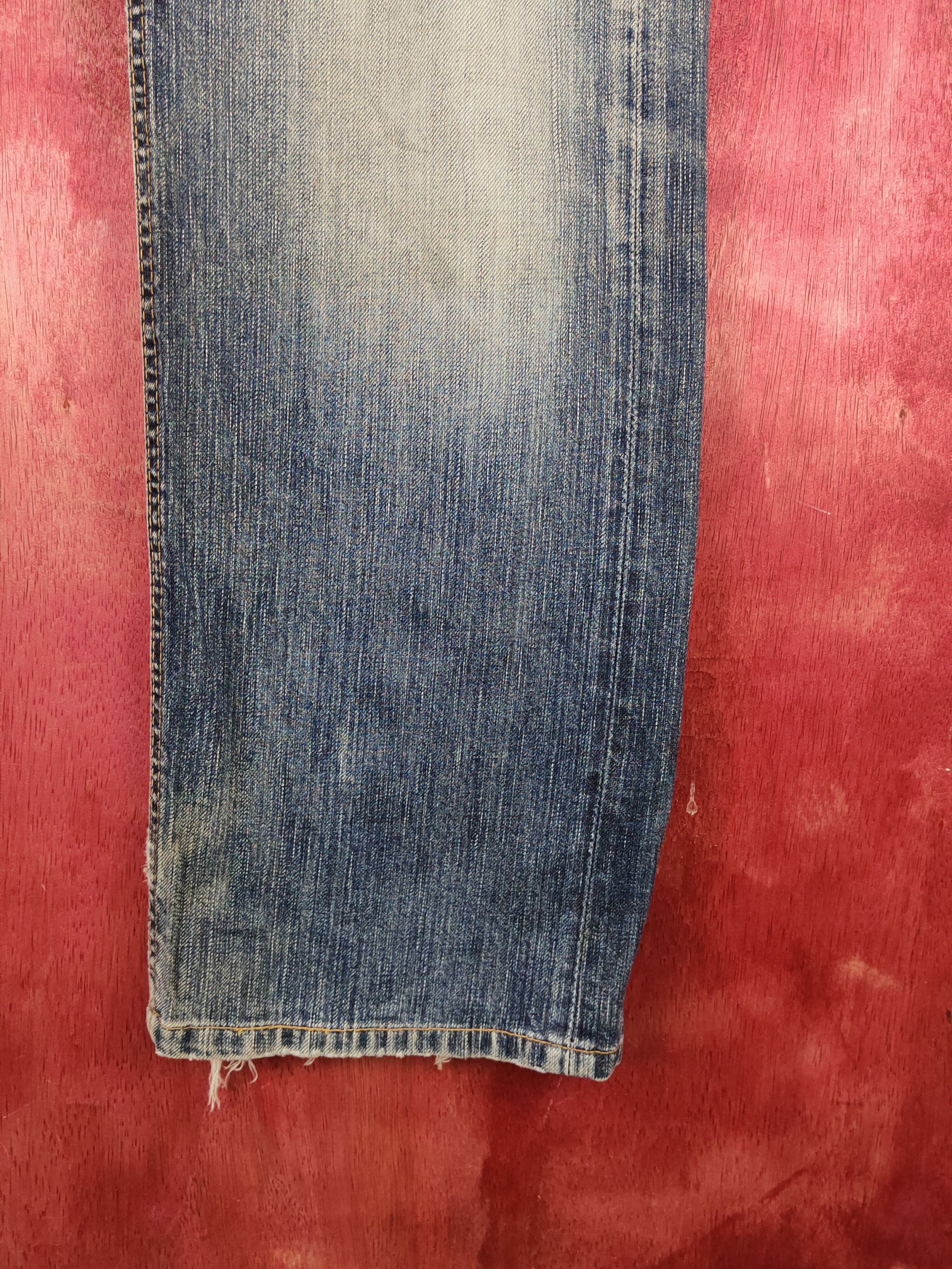 Edwin Edwin Dark Blue Faded Distressed Ripped Jeans #S2243 Size US 32 / EU 48 - 7 Thumbnail