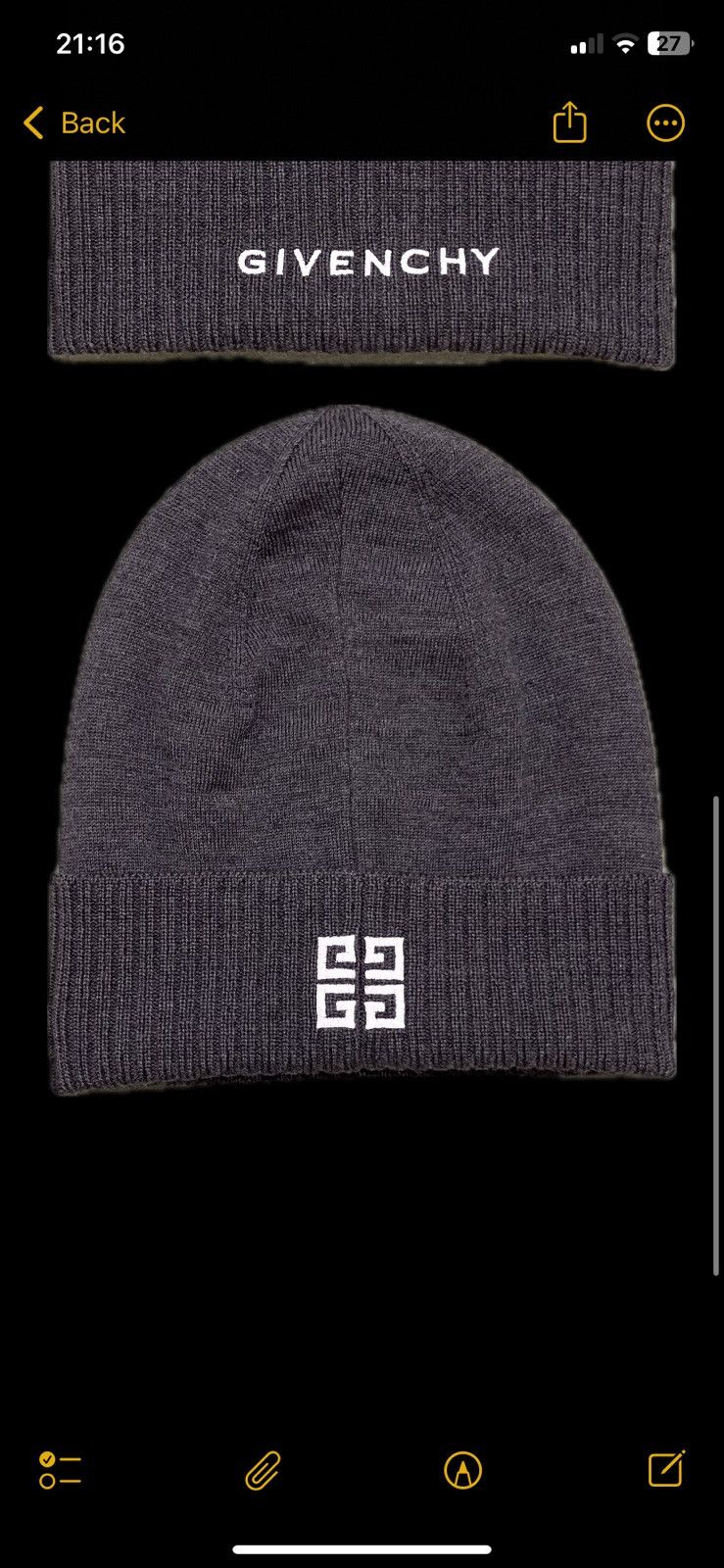 Givenchy GIVENCY beanie Size ONE SIZE - 2 Thumbnail