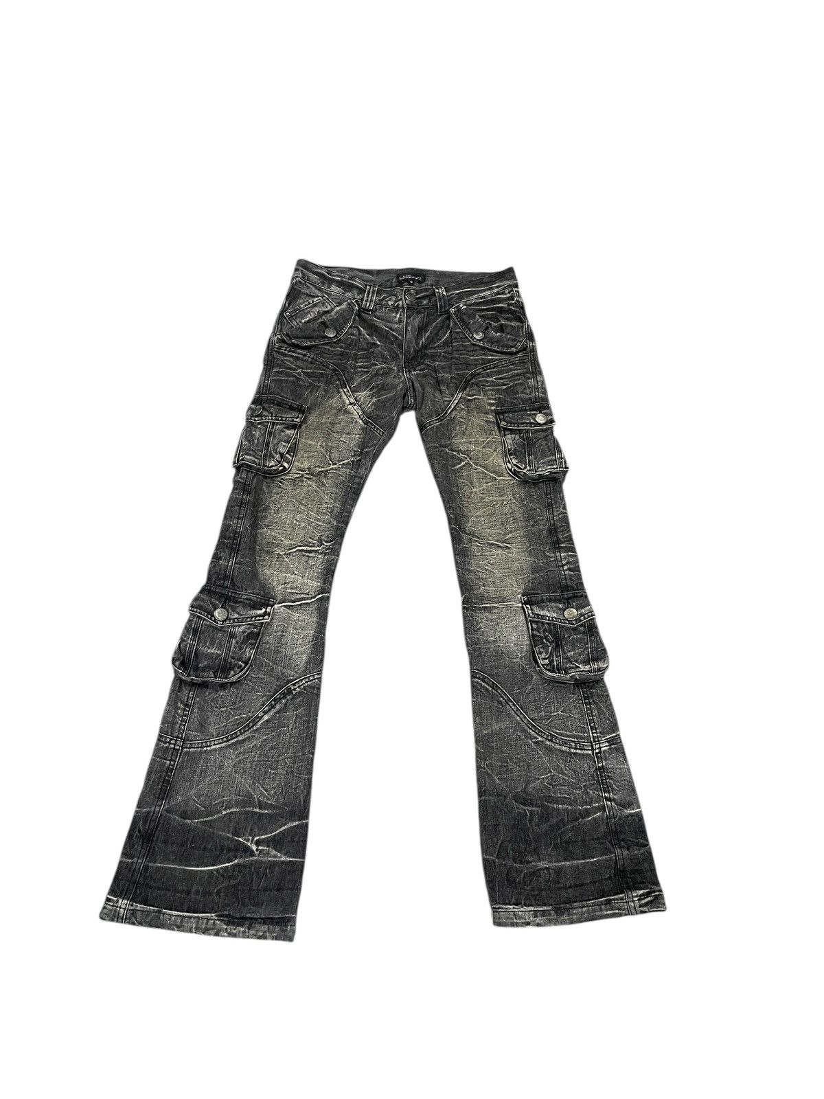 LOWBOX Lowbox Flared Distressed Stonewash Jeans Size US 31 - 5 Thumbnail