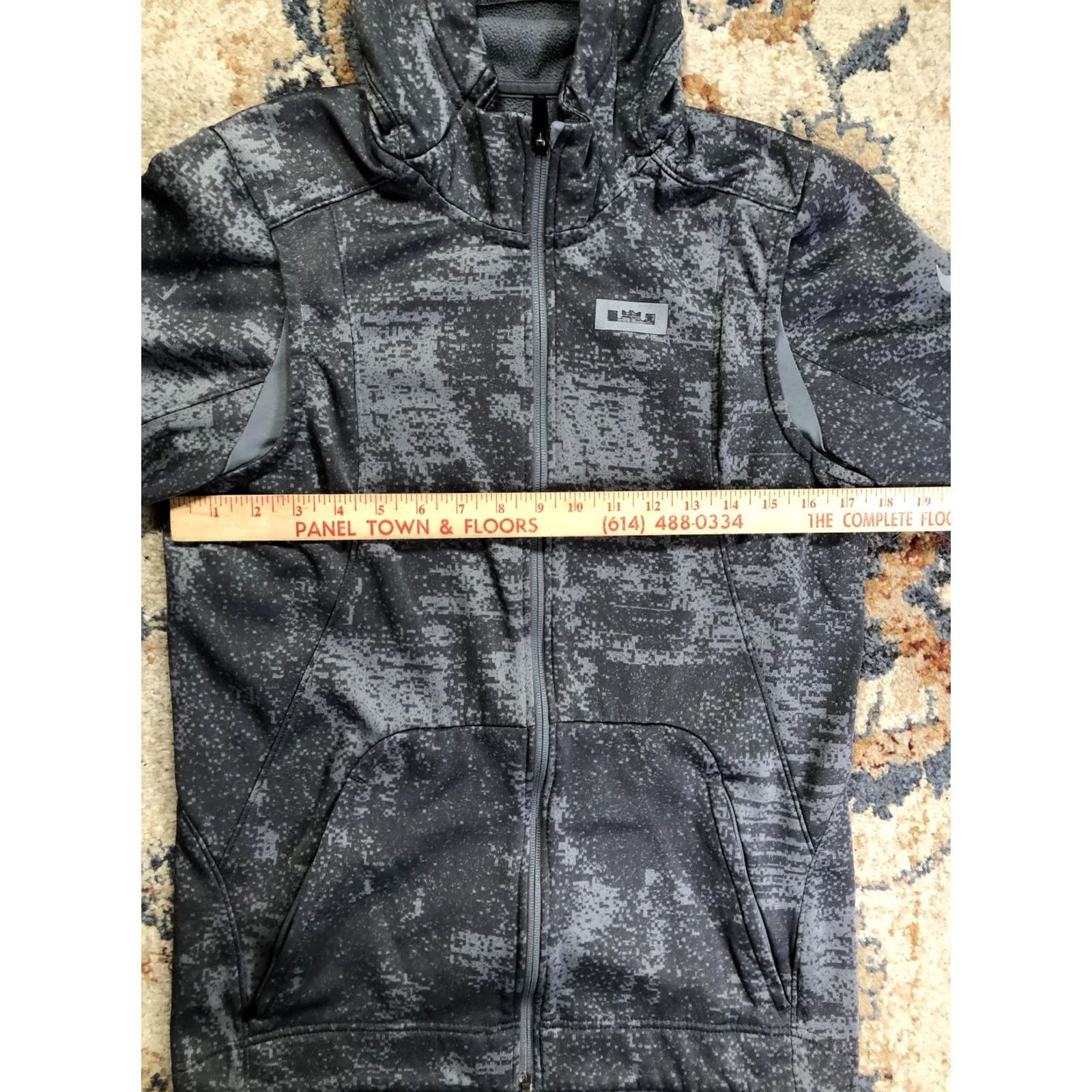 Nike Nike LeBron Dri-FIT Hoodie Mens Small Gray Camouflage Full Zip Fleece Logo Size US S / EU 44-46 / 1 - 7 Thumbnail