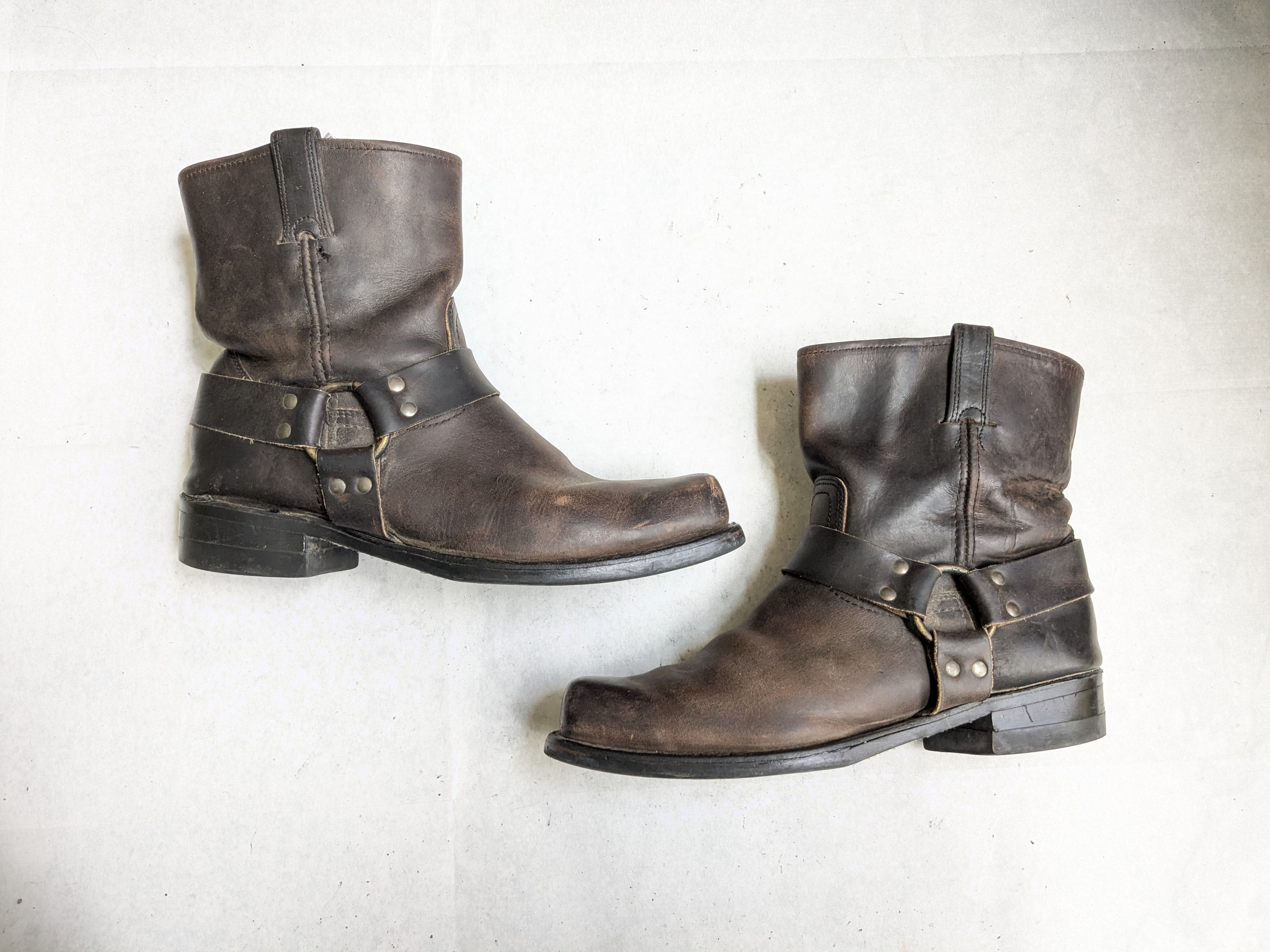 Frye Frye Harness Brown 13 M Leather Strap Buckle Size US 13 / EU 46 - 1 Thumbnail