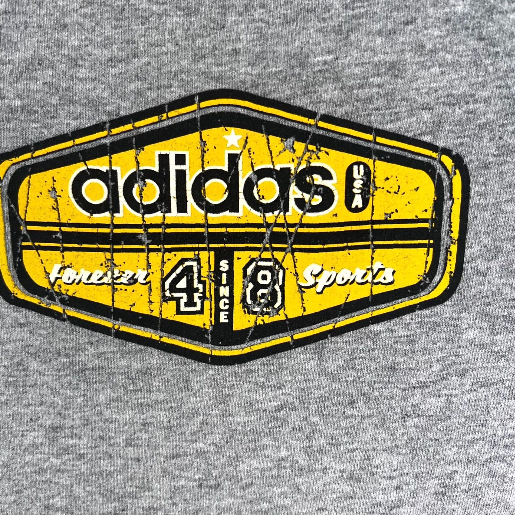 Adidas VTG adidas Since 48 Long sleeve T Shirt Mens XL Gray US Made Size US XL / EU 56 / 4 - 2 Thumbnail