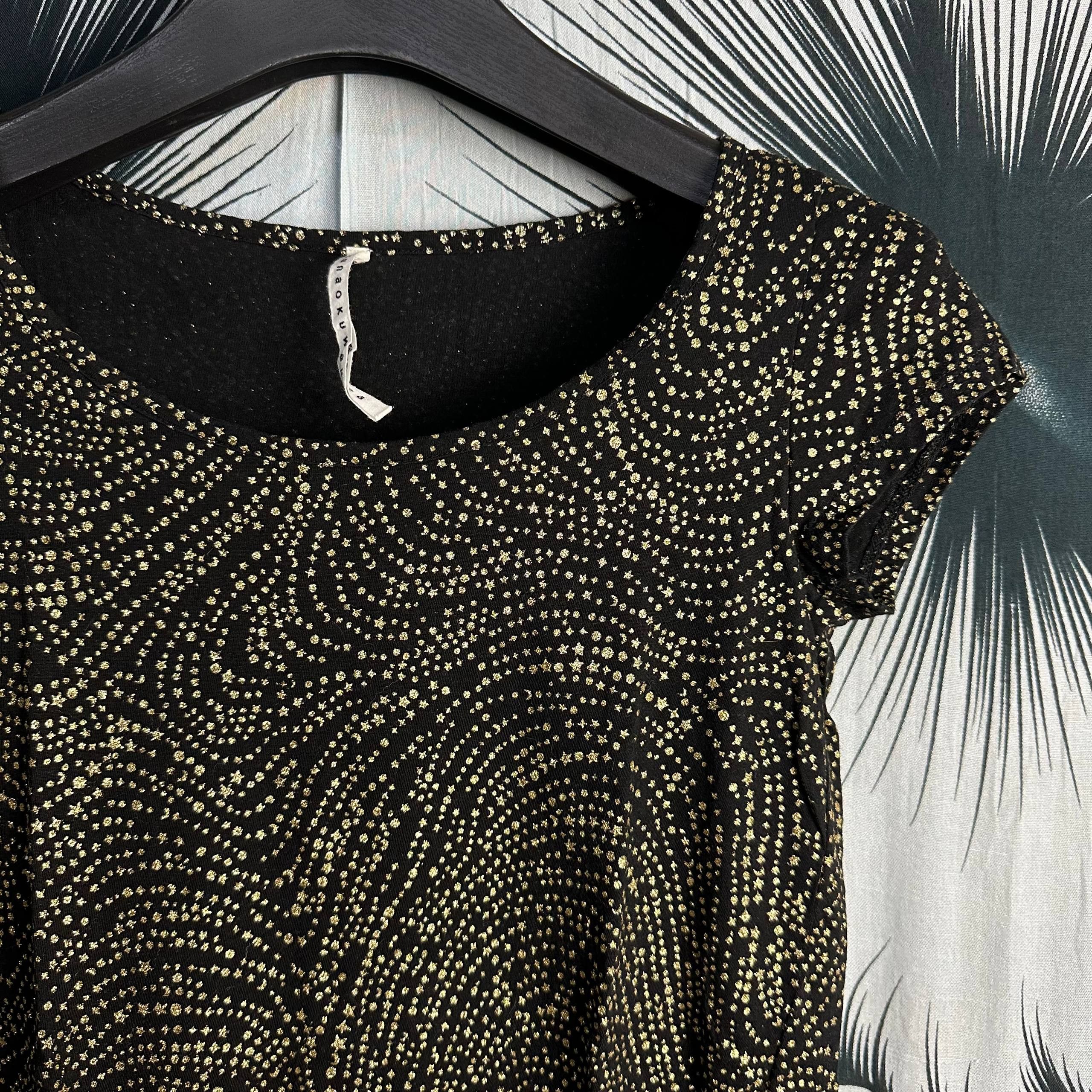 Issey Miyake Issey Miyake Sunao Kuwahara Gold Pattern Crop Top Size S / US 4 / IT 40 - 3 Thumbnail