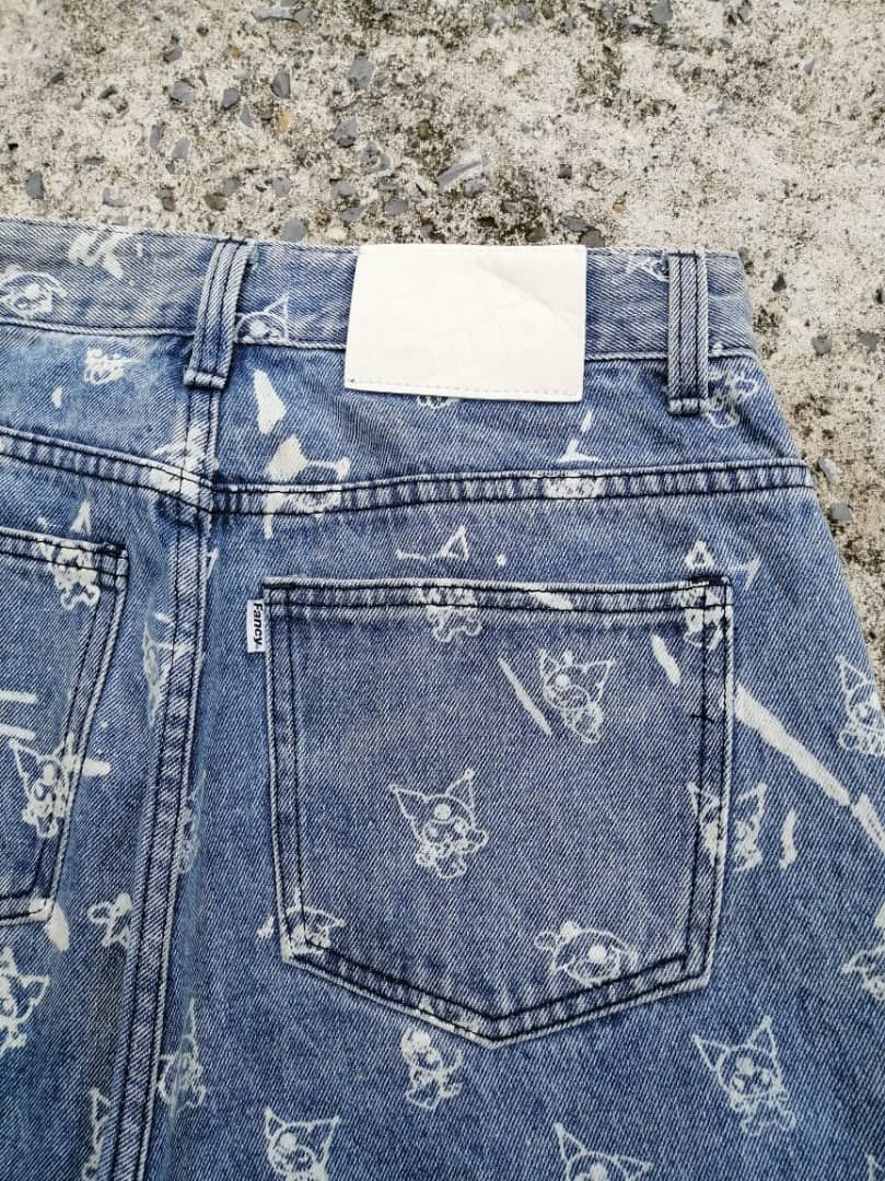 Anime × Japanese Brand Kuromi X Fancy Club Allover Print Baggy Style Jeans Size 27" / US 4 / IT 40 - 4 Thumbnail