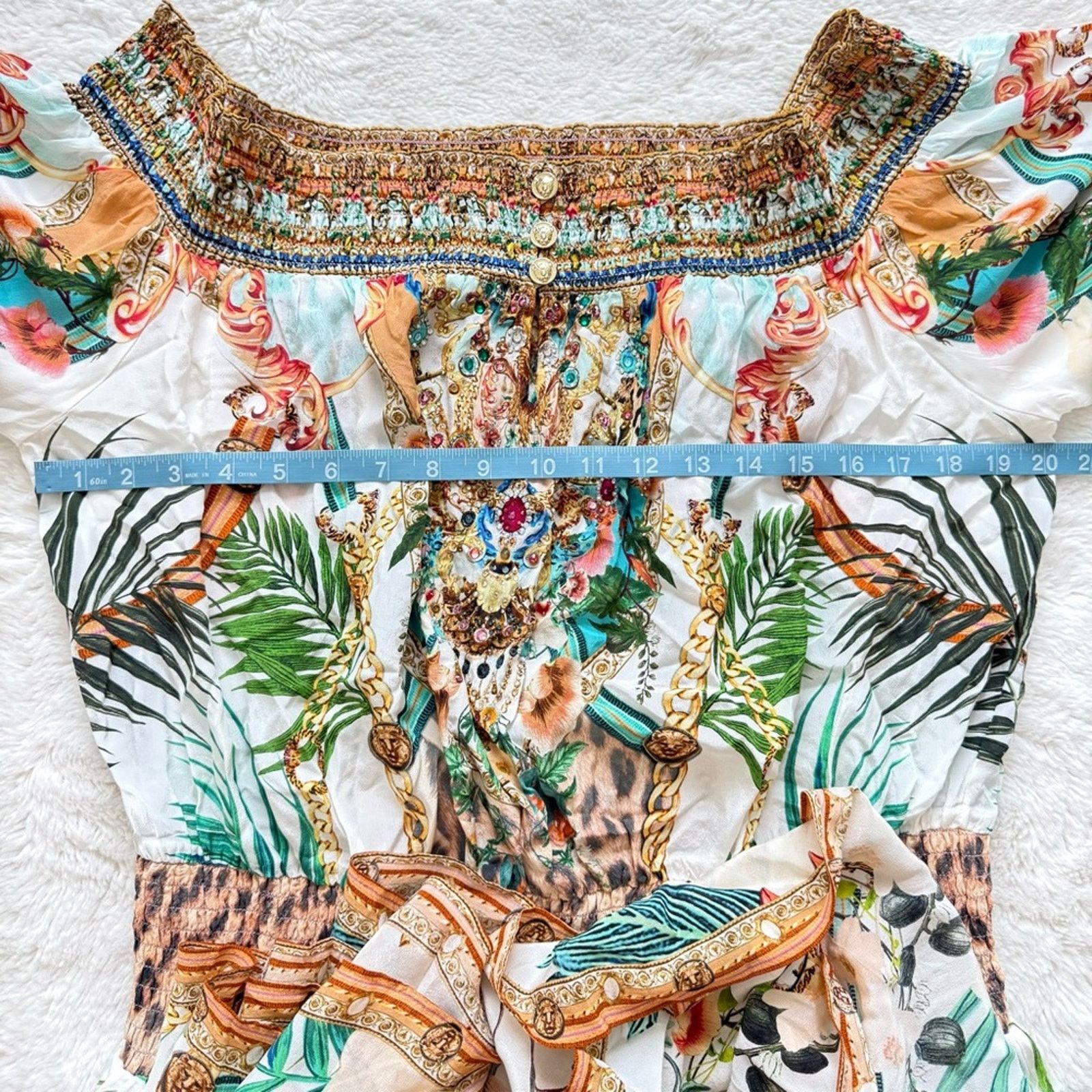 CAMILLA Camilla Silk Off-the-Shoulder Minidress size 12 US 795$ Size XL / US 12-14 / IT 48-50 - 11 Thumbnail