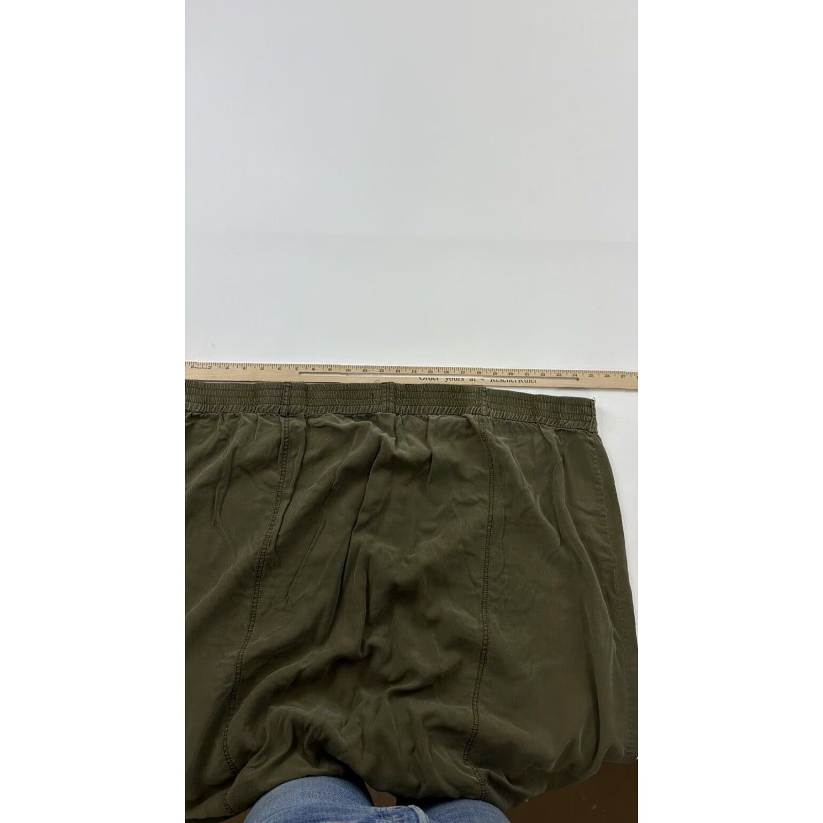 Vintage Lane Bryant Skirt Women’s 26 Plus Green Viscose A-Line Knee Length Womens Size 26" / US 2 / IT 38 - 7 Thumbnail