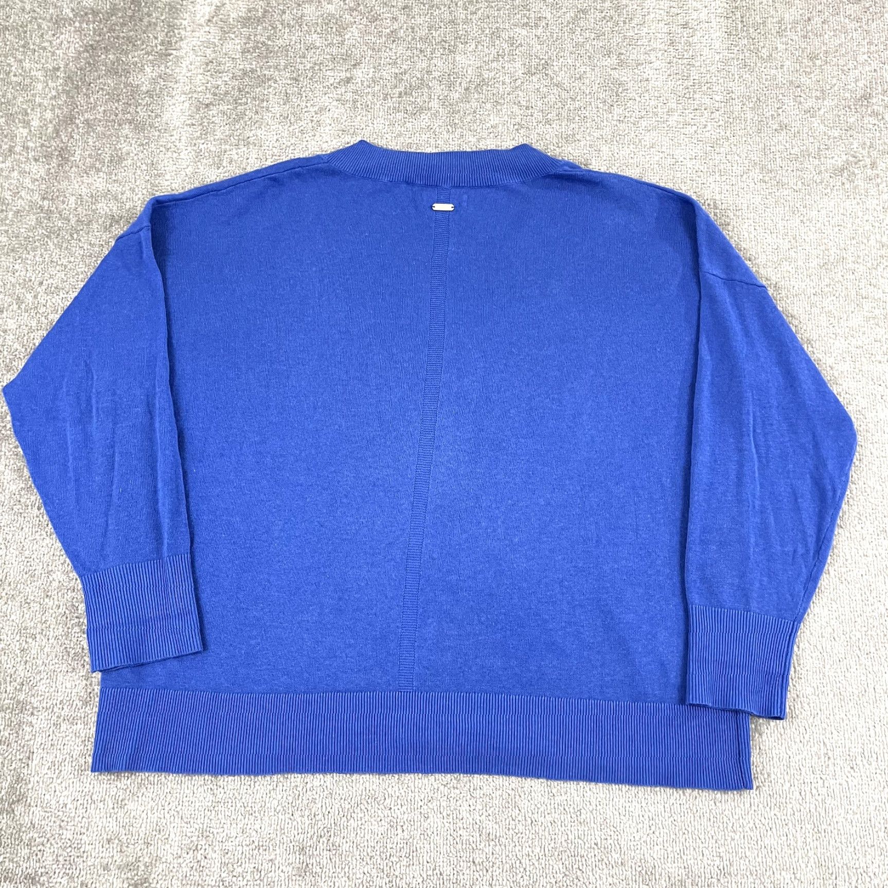 Barbour BARBOUR Sweater Womens Regular Knit Bathgate Linen Blend V-Neck Bluebell 14 Long Sleeve Pullover Casual Womens Size XL / US 12-14 / IT 48-50 - 4 Thumbnail