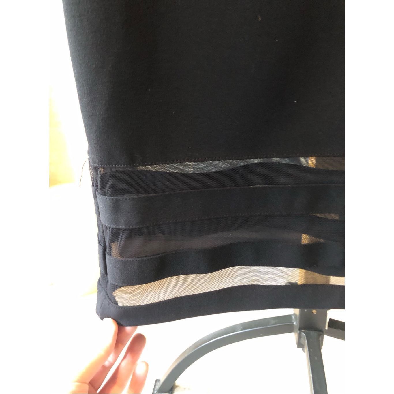 Calvin Klein Calvin Klein Women’s Elegant Black Flare Sleeve Striped Mesh Size M / US 6-8 / IT 42-44 - 5 Thumbnail