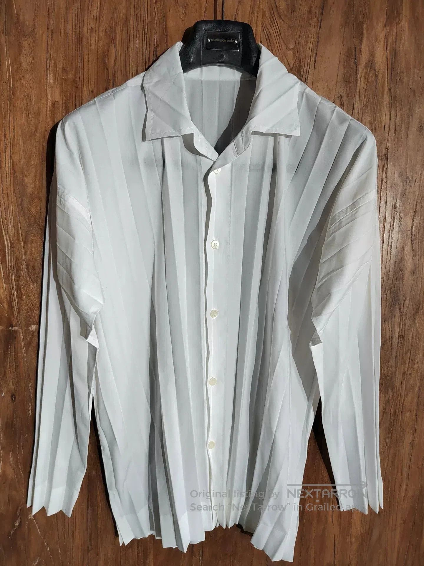Issey Miyake Issey Miyake Pleated White Shirt. Size L / US 10 / IT 46 - 1 Thumbnail