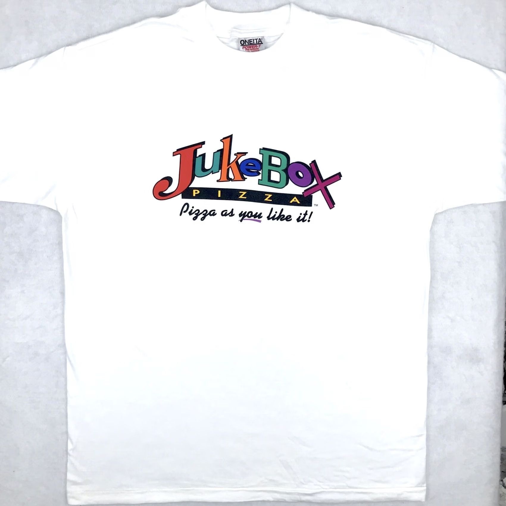 Vintage VINTAGE JUKEBOX PIZZA T-Shirt XL White 80s 90s Mens Oneita NOS Deadstock Jukebox Pizza Waterford Ohio Shirt Size US XL / EU 56 / 4 - 3 Thumbnail