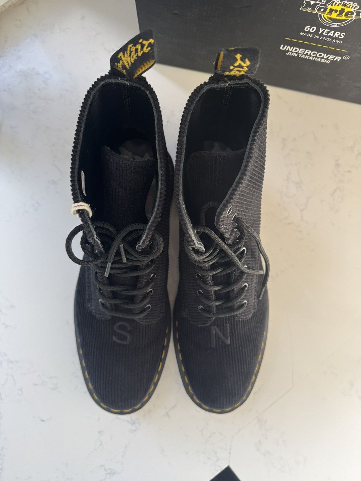 Dr. Martens × Undercover Undercover x Dr. Martens 1460 Black Corduroy Boots size US12 Size US 12 / EU 45 - 6 Thumbnail