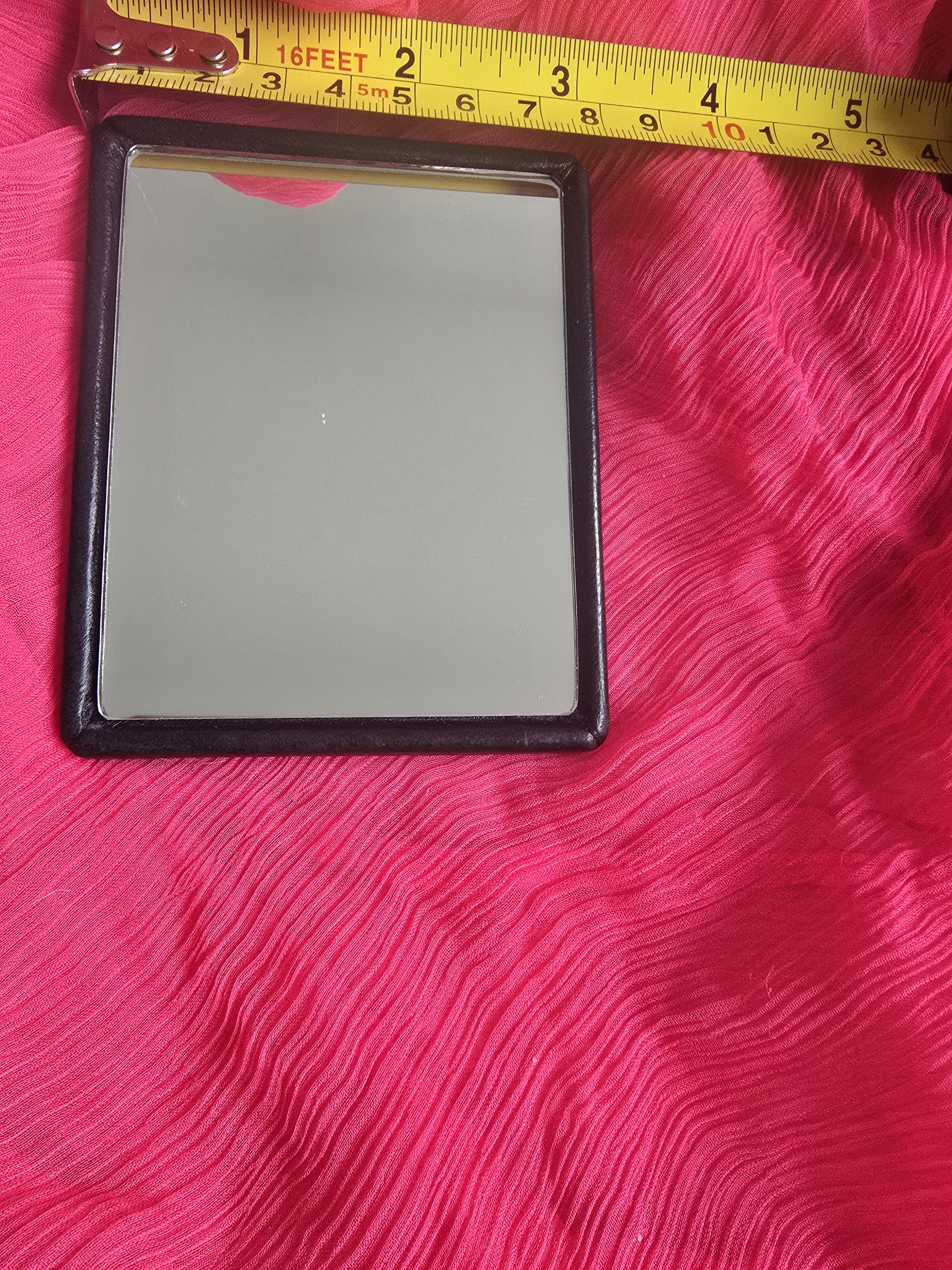 Bottega Veneta Luxury Designer: BOTTEGA VENETA Vntg Black Leather Mirror Size ONE SIZE - 18 Thumbnail