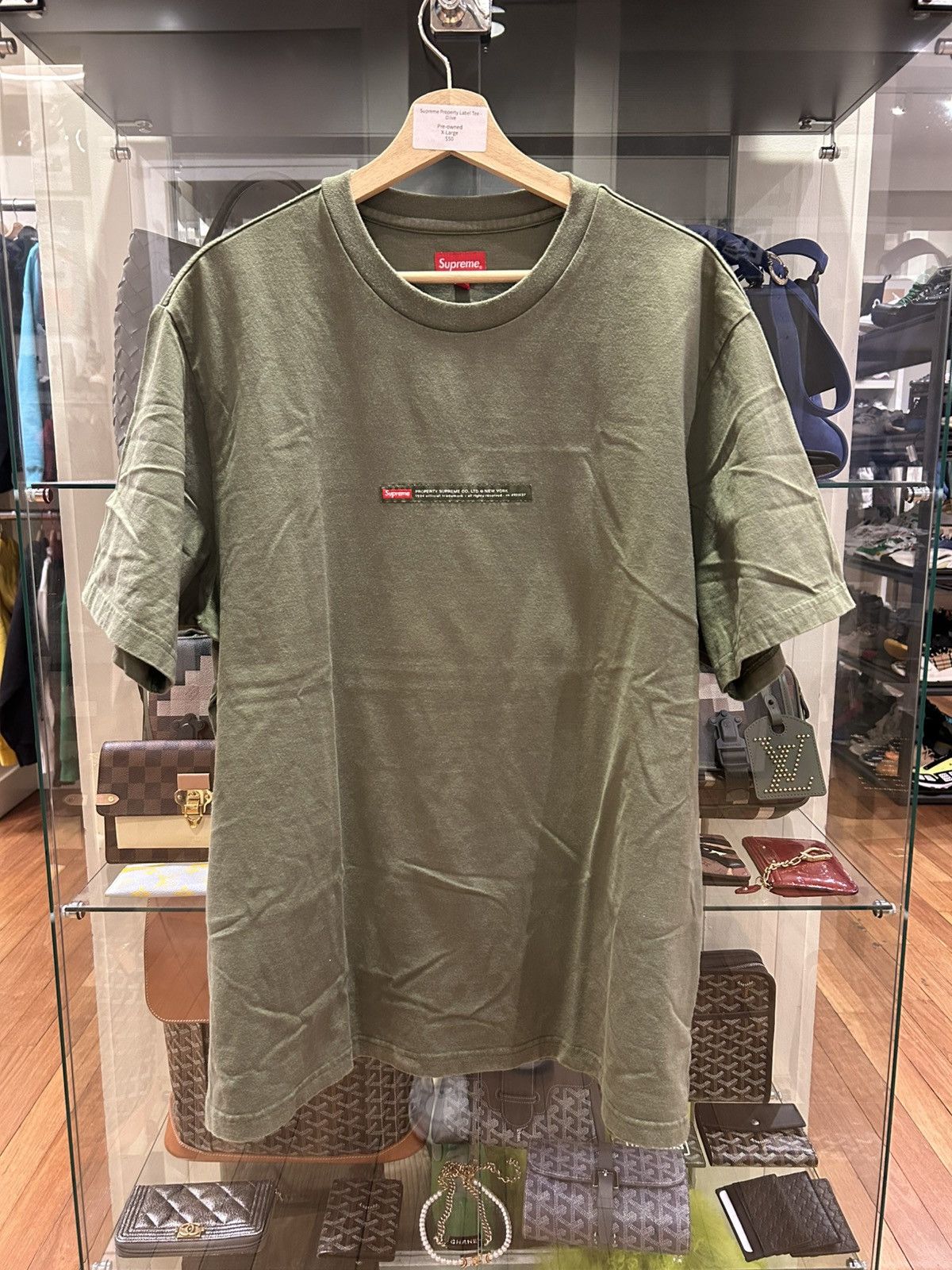 Supreme Supreme Property Label Shirt - Green Size US XL / EU 56 / 4 - 1 Thumbnail