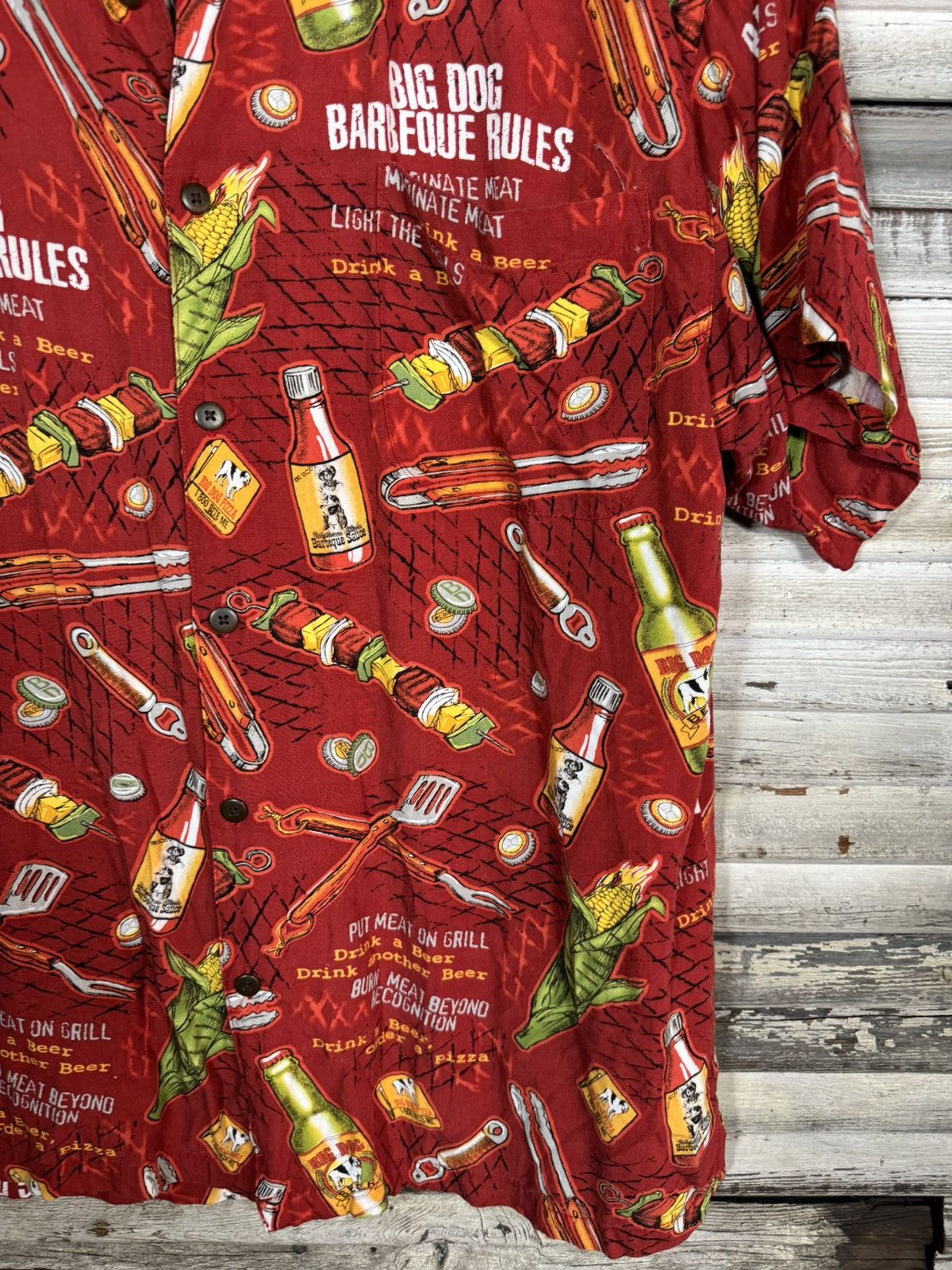 Big Dogs × Vintage Vintage Big Dog Hawaiian Shirt Size US M / EU 48-50 / 2 - 5 Thumbnail