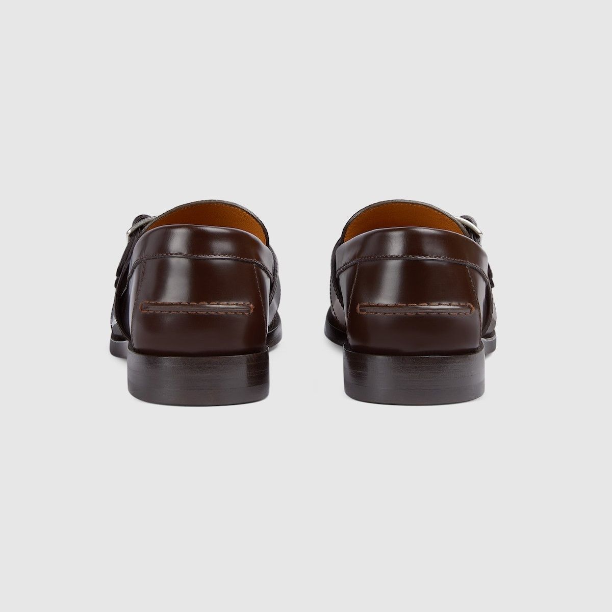 Gucci o1s1wg110125 Buckle Loafers With GG in Dark Brown Size US 14 / EU 47 - 4 Thumbnail
