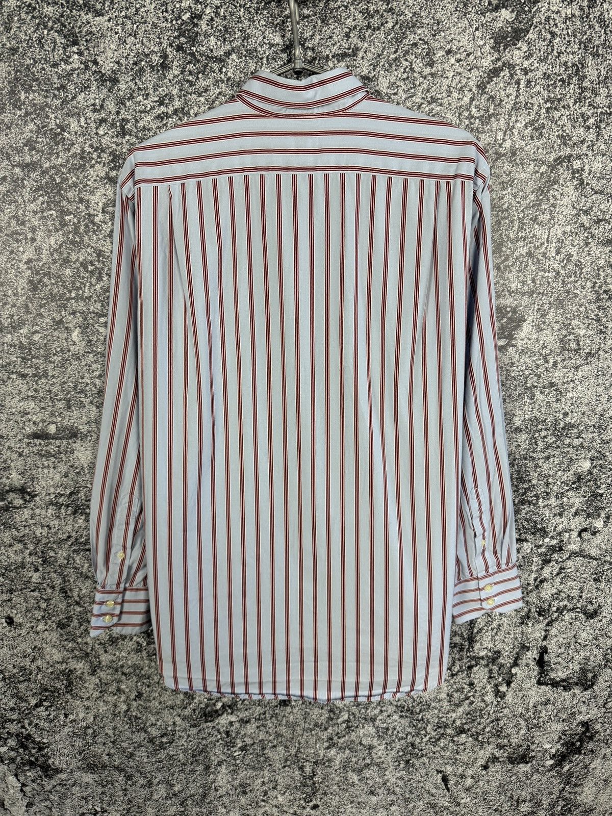 Lacoste Lacoste Vintage Long Sleeve Striped Shirt Button Up Size 42 Size US XL / EU 56 / 4 - 9 Thumbnail
