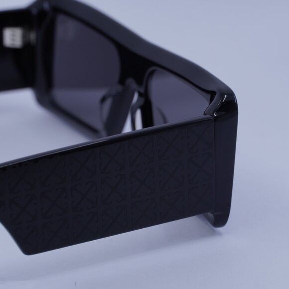 Off-White Off-White OERI140 TROY 1007 Sunglasses Black Rectangle Frame Size ONE SIZE - 8 Thumbnail