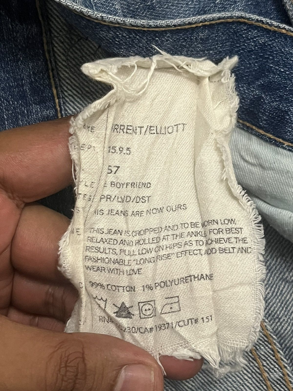 Current/Elliot × Vintage Vintage Current Elliot Distressed Denim Size US 34 / EU 50 - 9 Thumbnail