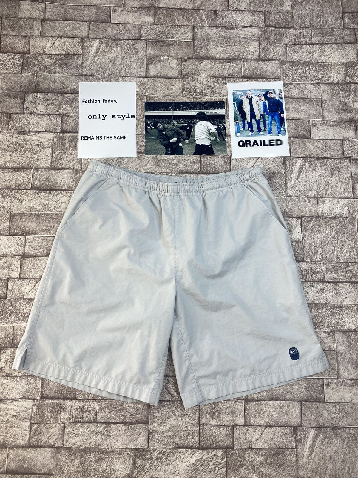 Nike × Vintage Vintage Nylon Nike Shorts Y2k style by Travis Scott style Size US 38 / EU 54 - 1 Thumbnail