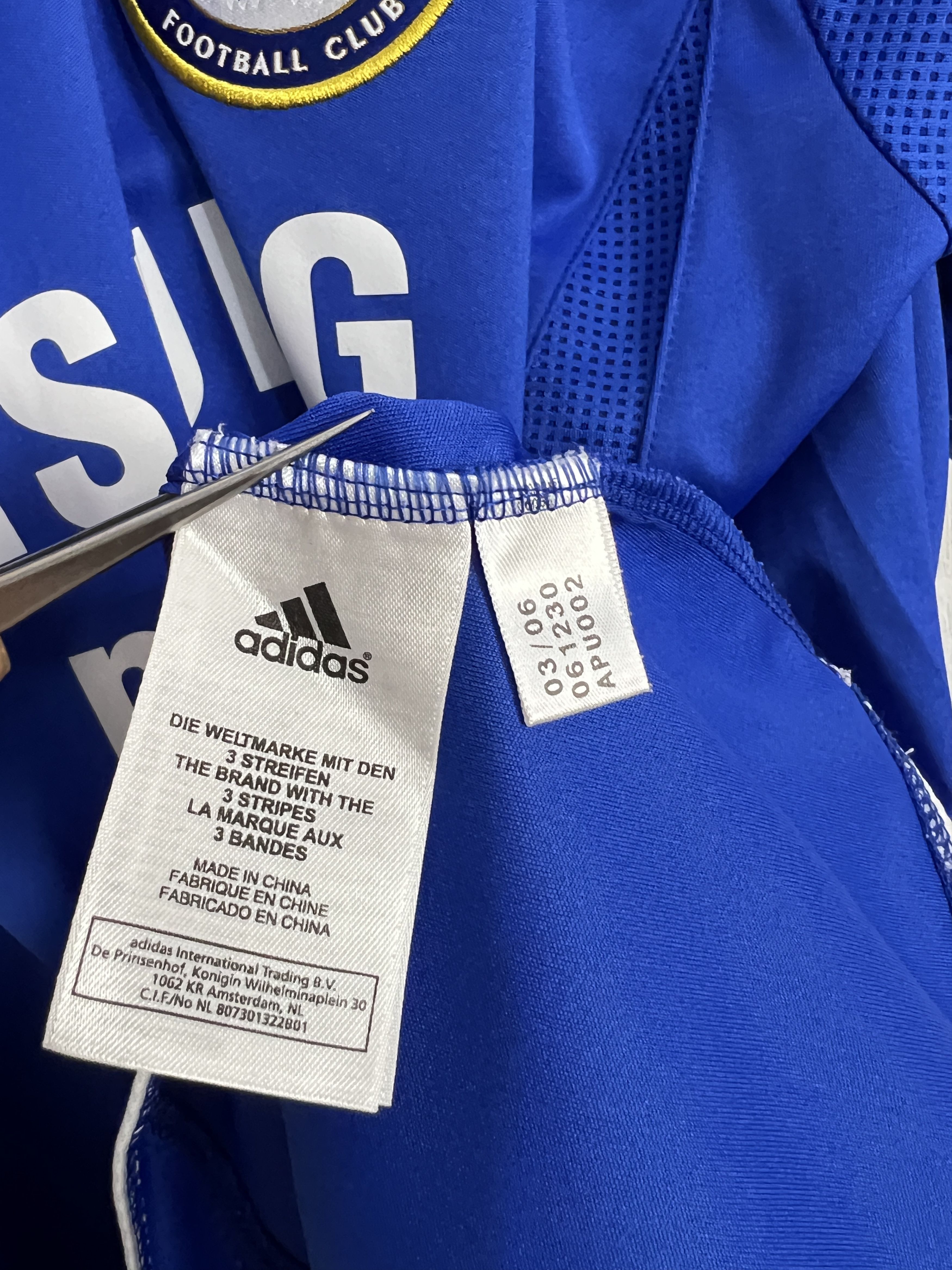 Adidas Chelsea football shirt 2006 Soccer #11 Drogba Jersey Trikot Size US XL / EU 56 / 4 - 8 Thumbnail