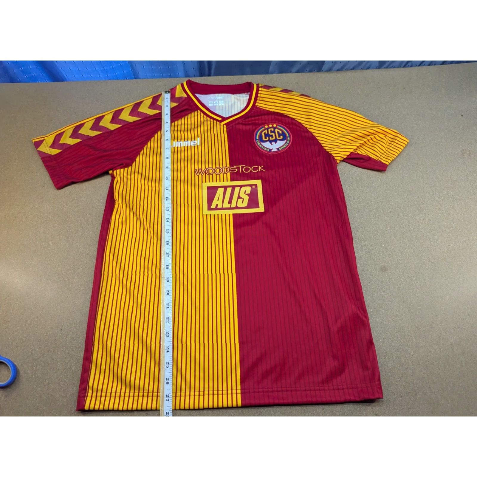 Hummel Hummel Football Jersey Mens Size S Home Adult Christiania Sports Club 2016-2017 Multicolor Short Sleeve Pullover T-Shirt Size US S / EU 44-46 / 1 - 5 Thumbnail