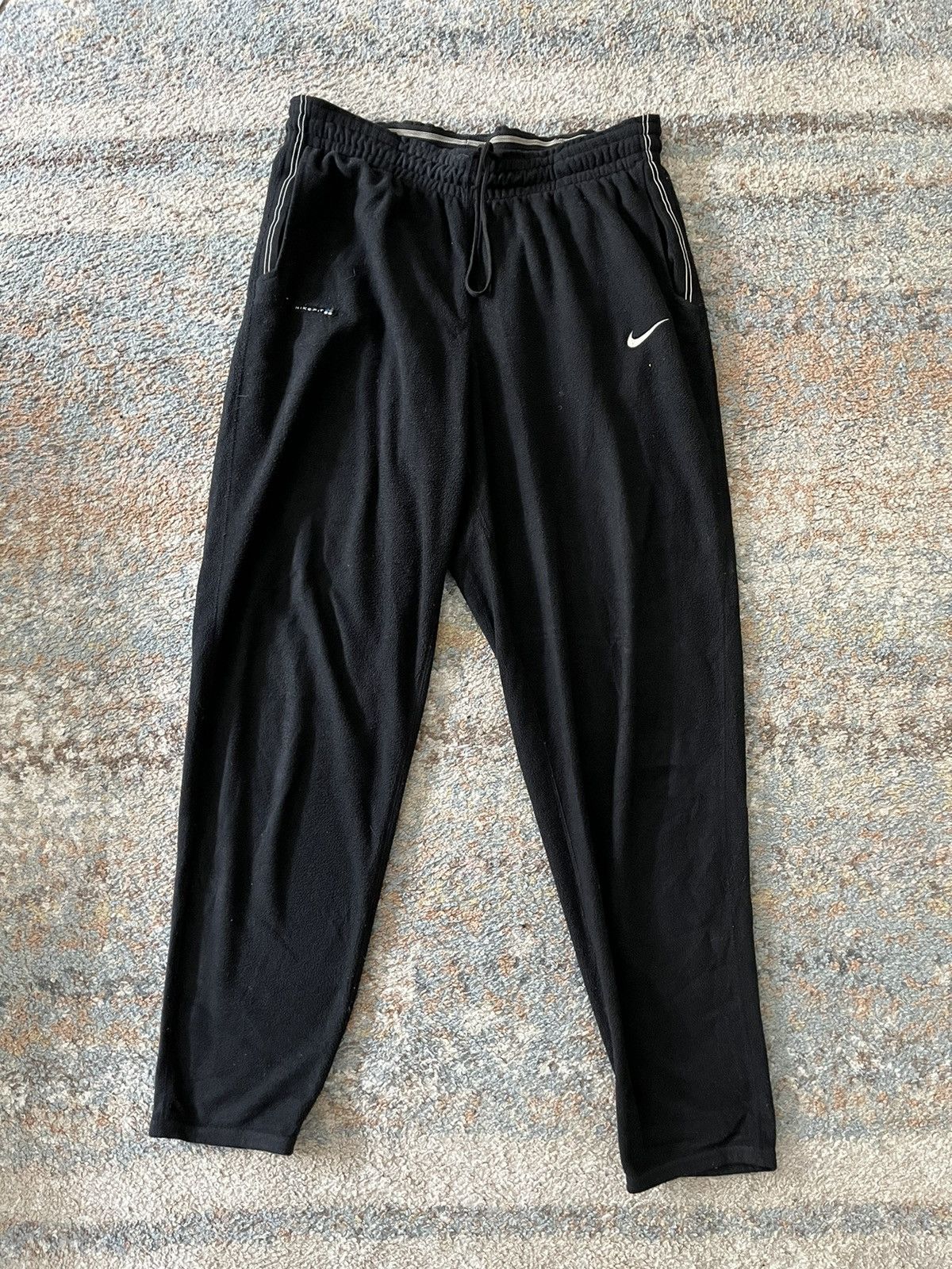 Nike × Vintage VTG Y2K Nike Fleece Jogger Sweatpants L 90s Size US 34 / EU 50 - 1 Thumbnail