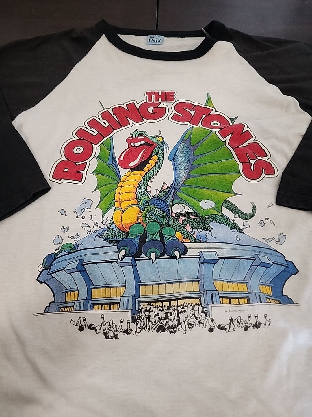Band Tees VINTAGE ROLLING STONES 1980 TOUR RAGLAN TSHIRT Size US L / EU 52-54 / 3 - 1 Thumbnail
