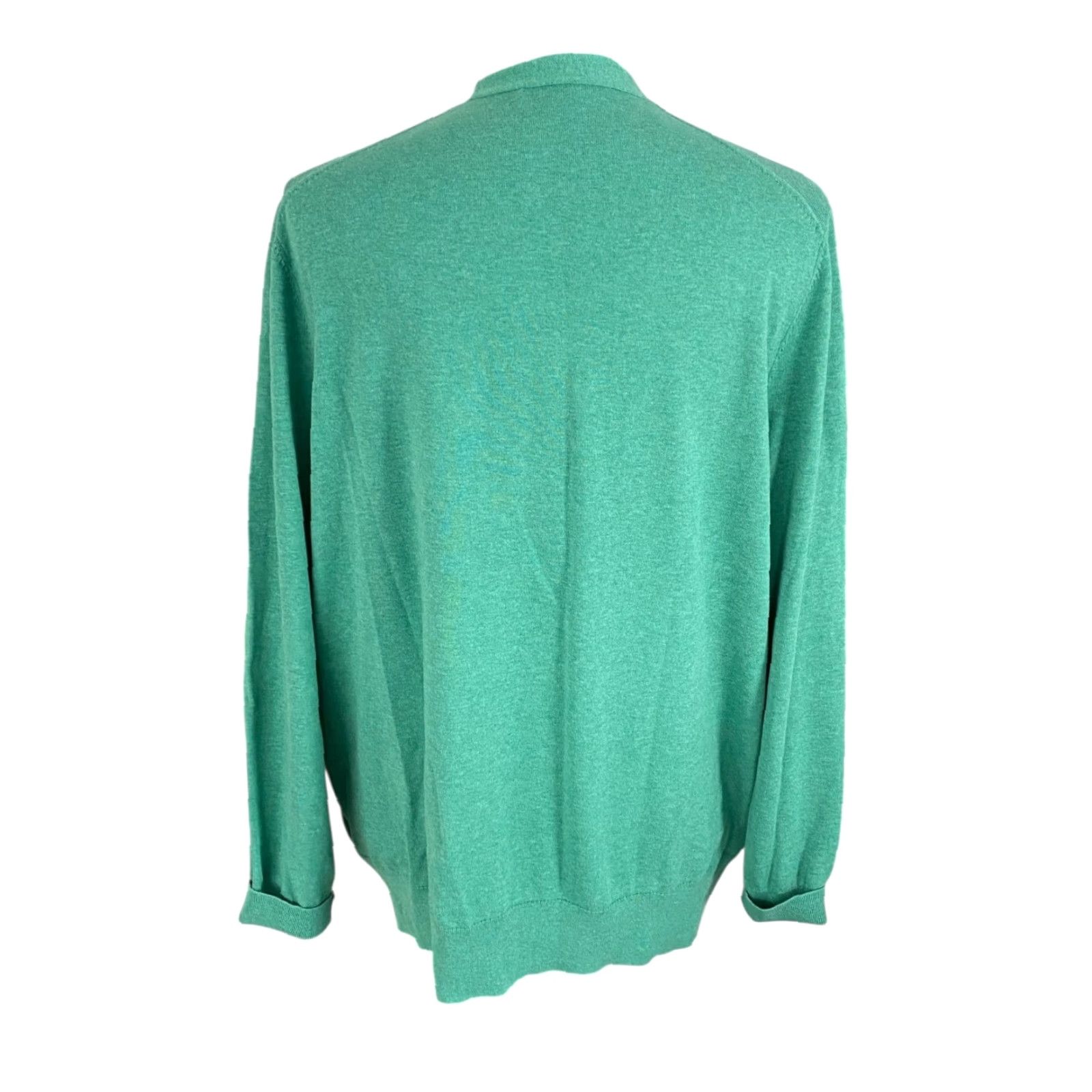 Brooks Brothers Brooks Brothers Cardigan 100% Combed Cotton Green 5-Button Sweater Size XL Size US XL / EU 56 / 4 - 7 Thumbnail