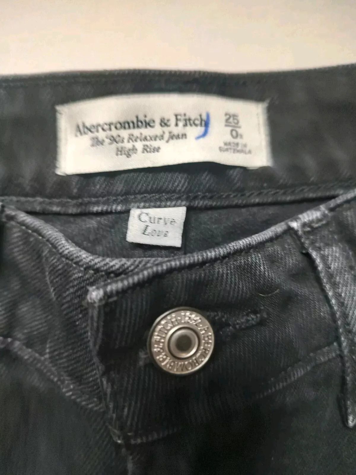 Abercrombie & Fitch Abercrombie & Fitch 90s Relaxed Fit High Waist Jeans Black Size 25" / US 0 / IT 36 - 9 Thumbnail