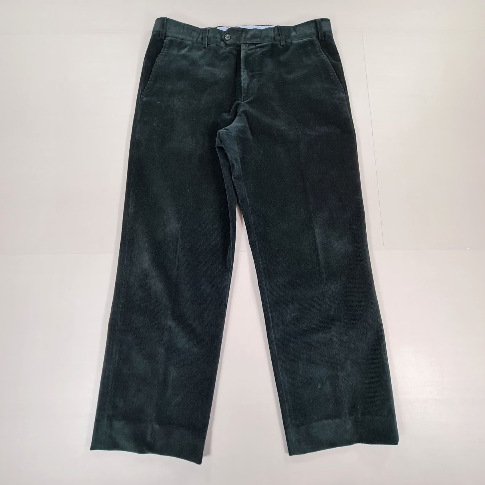 Paul & Shark Paul & Shark Trousers Mens W36 L29 Corduroy Cotton Regular Fit Straight Front Zipper Button Pockets Logo Blue 97% Cotton 3% Elastane Chino Casual Size US 36 / EU 52 - 2 Thumbnail