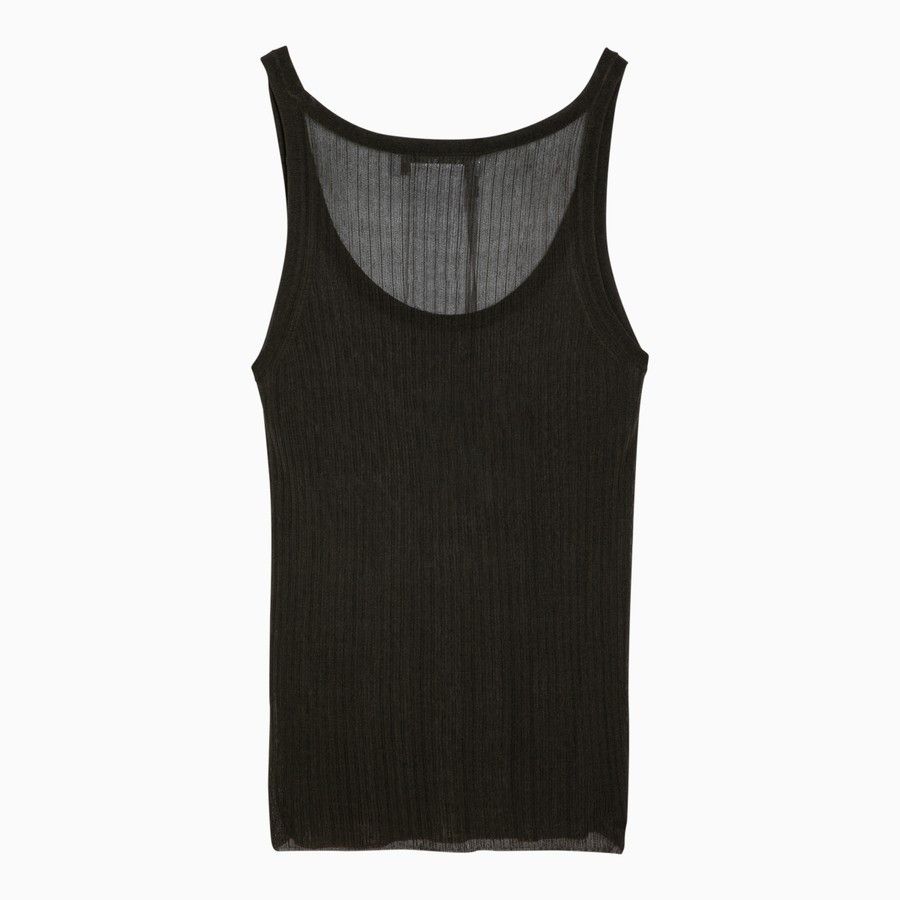 Max Mara o1d2blof0824 Tank Top in Black Size L / US 10 / IT 46 - 2 Thumbnail