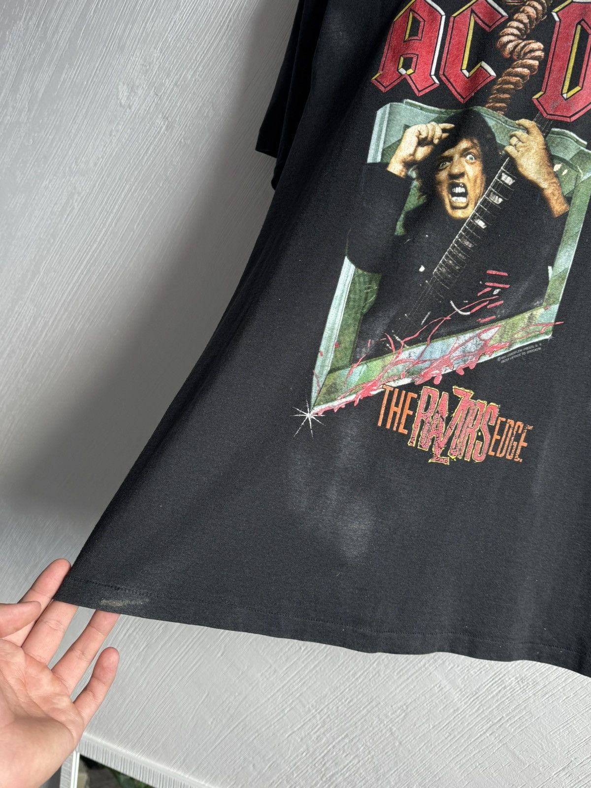 AC/DC Vintage AC/DC 1990 The Razors Edge Tour Rare Rock Shirt Sz L Size US L / EU 52-54 / 3 - 10 Thumbnail