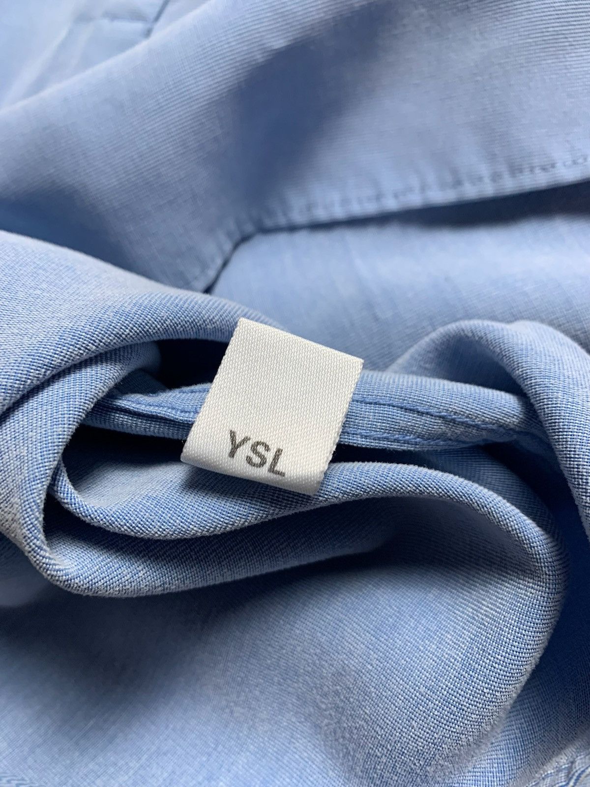 Vintage × Yves Saint Laurent Vintage Yves Saint Laurent shirt size XL logo blue Size US XL / EU 56 / 4 - 9 Thumbnail