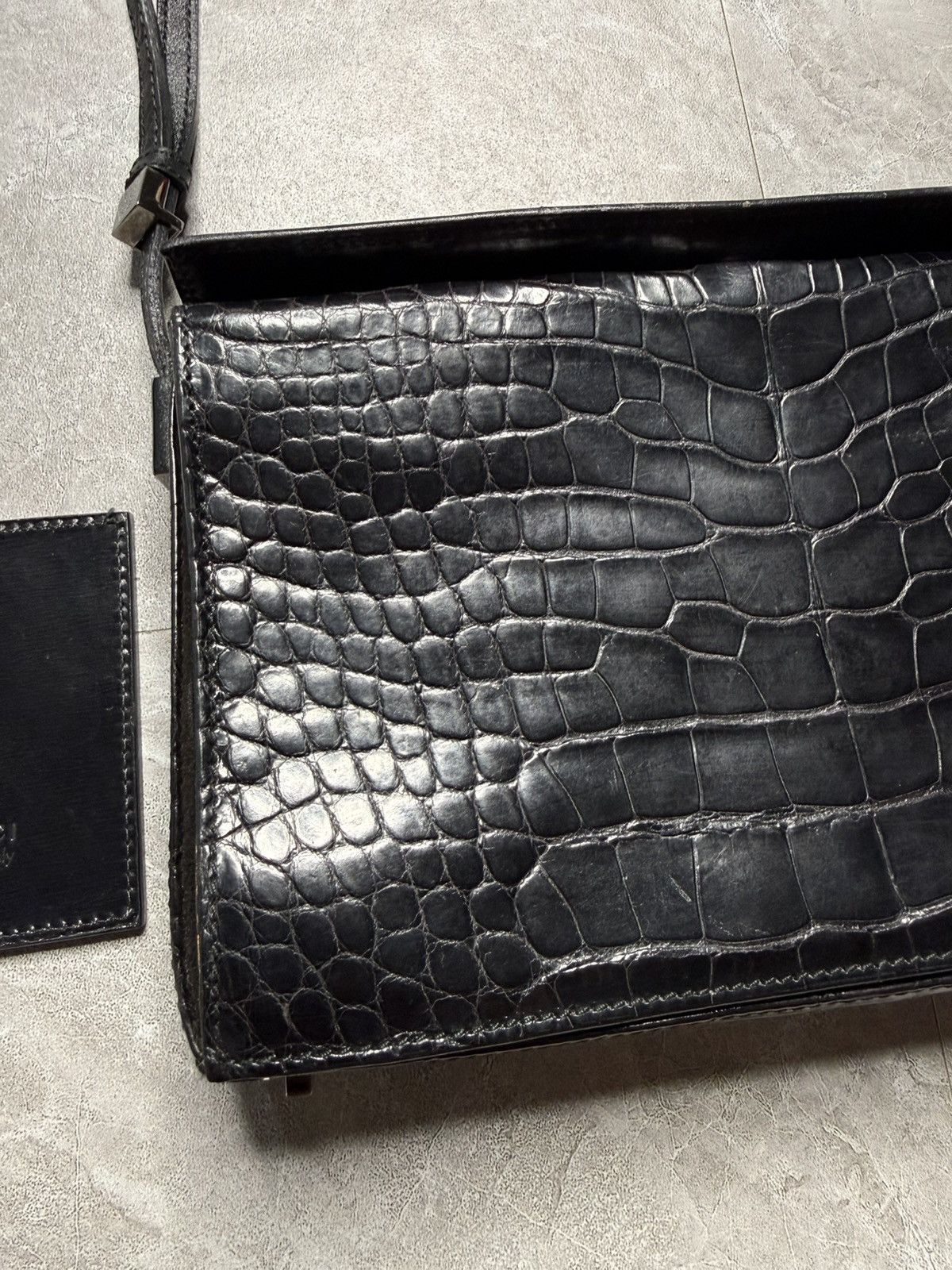 Gucci Gucci By Tomford 2 Way Croc Embossed Leather Bag Size ONE SIZE - 3 Thumbnail