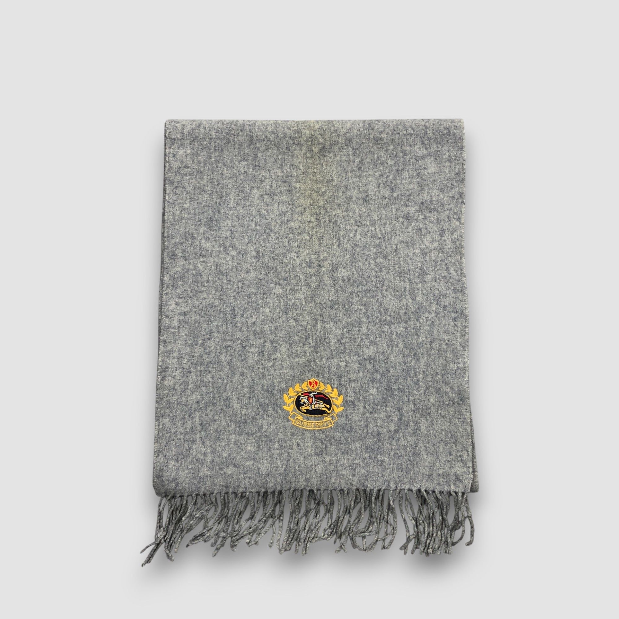 Burberry Vintage Burberrys Scarf Muffler Wool Cashmere Scarves Size ONE SIZE - 2 Thumbnail