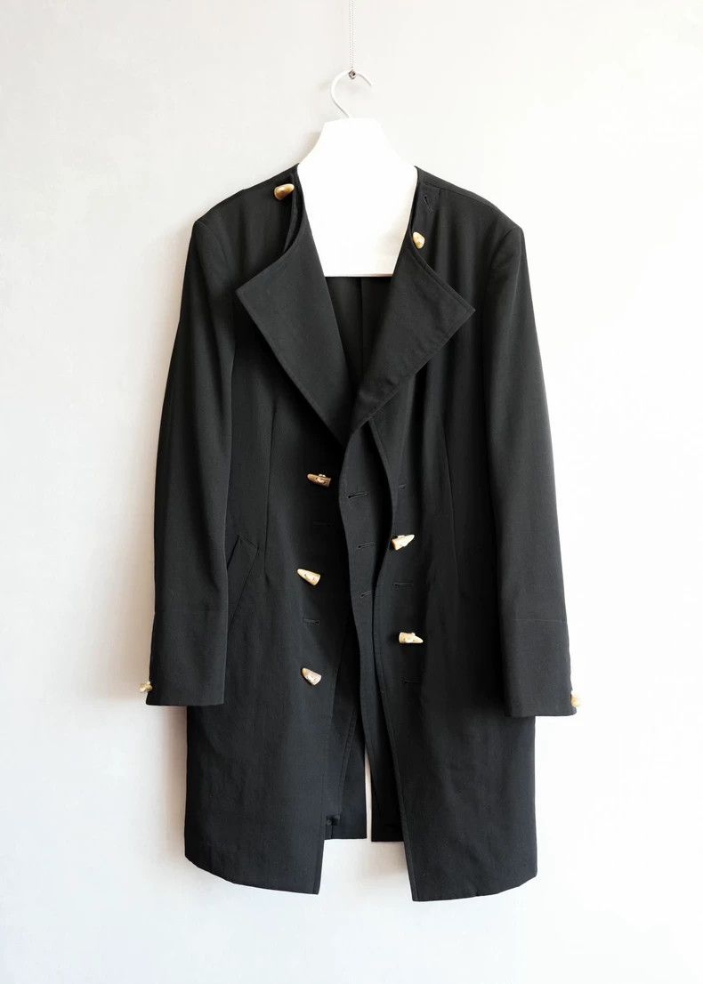 Yohji Yamamoto yohji yamamoto12 AW Double Horn Button Long Jacket 2503-Nex Size US M / EU 48-50 / 2 - 1 Thumbnail